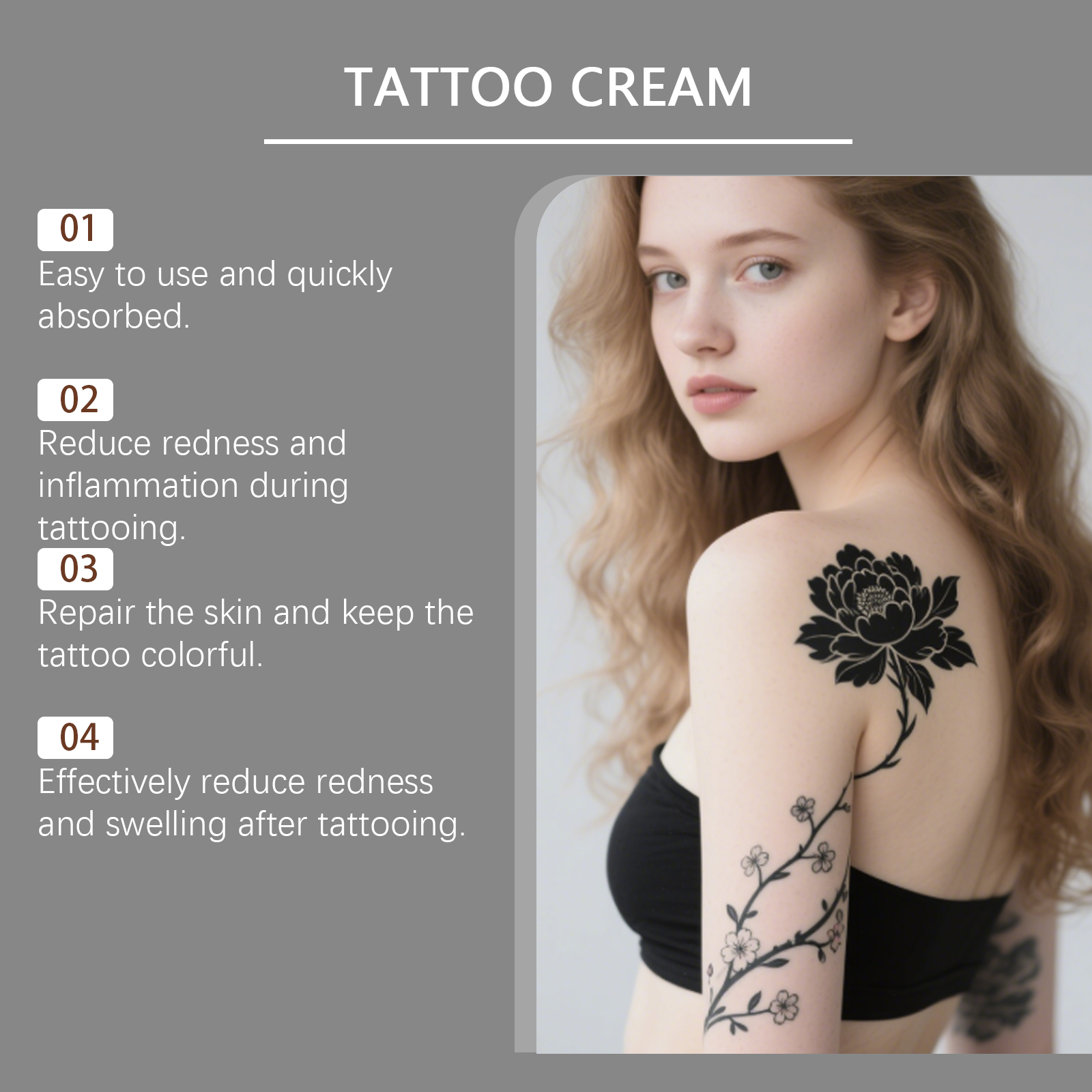Tattoo Care Gel Mild Formula Gentle Clean Comfort Moisturize Protect Skin Tattoo Color Maintenance