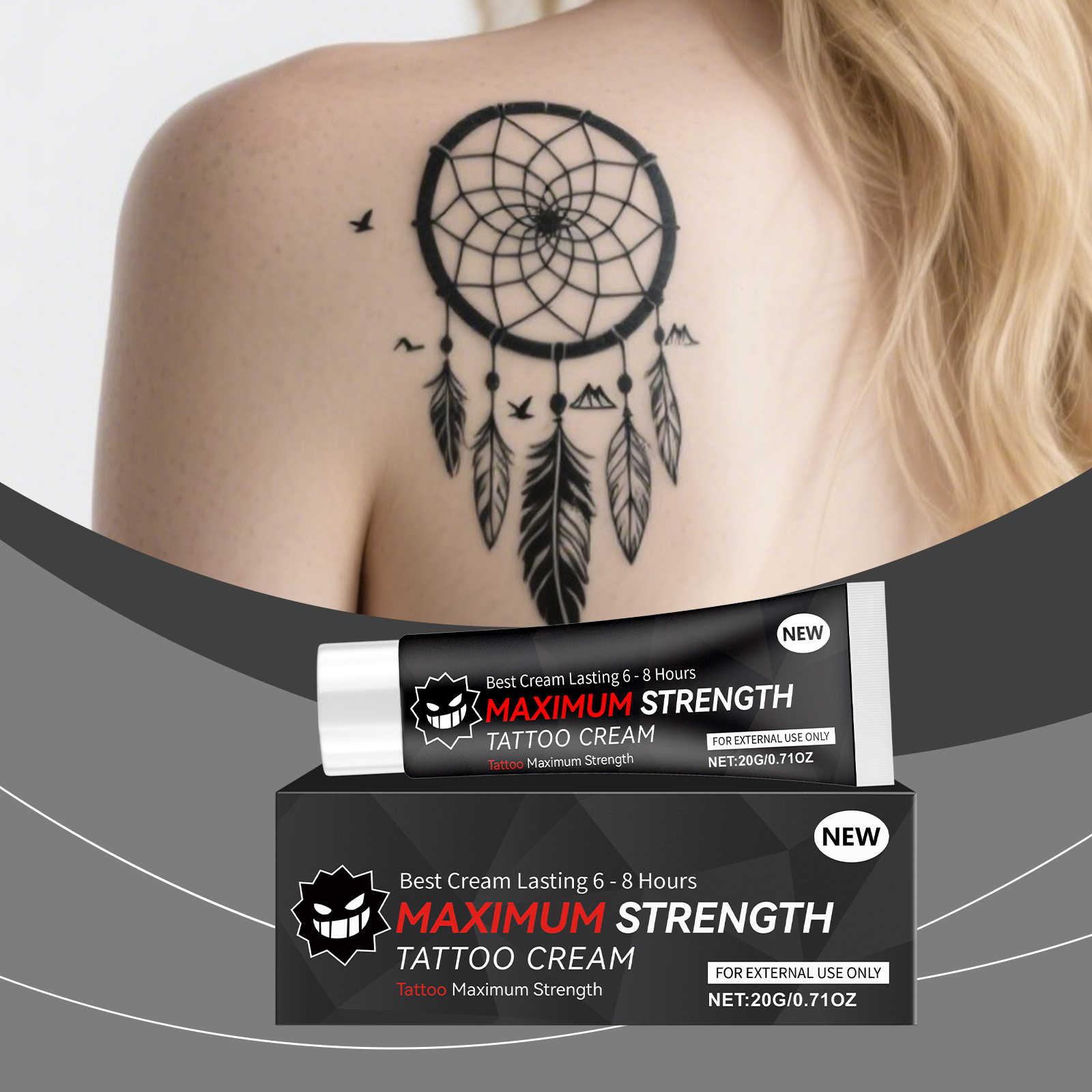 Tattoo Care Gel Mild Formula Gentle Clean Comfort Moisturize Protect Skin Tattoo Color Maintenance