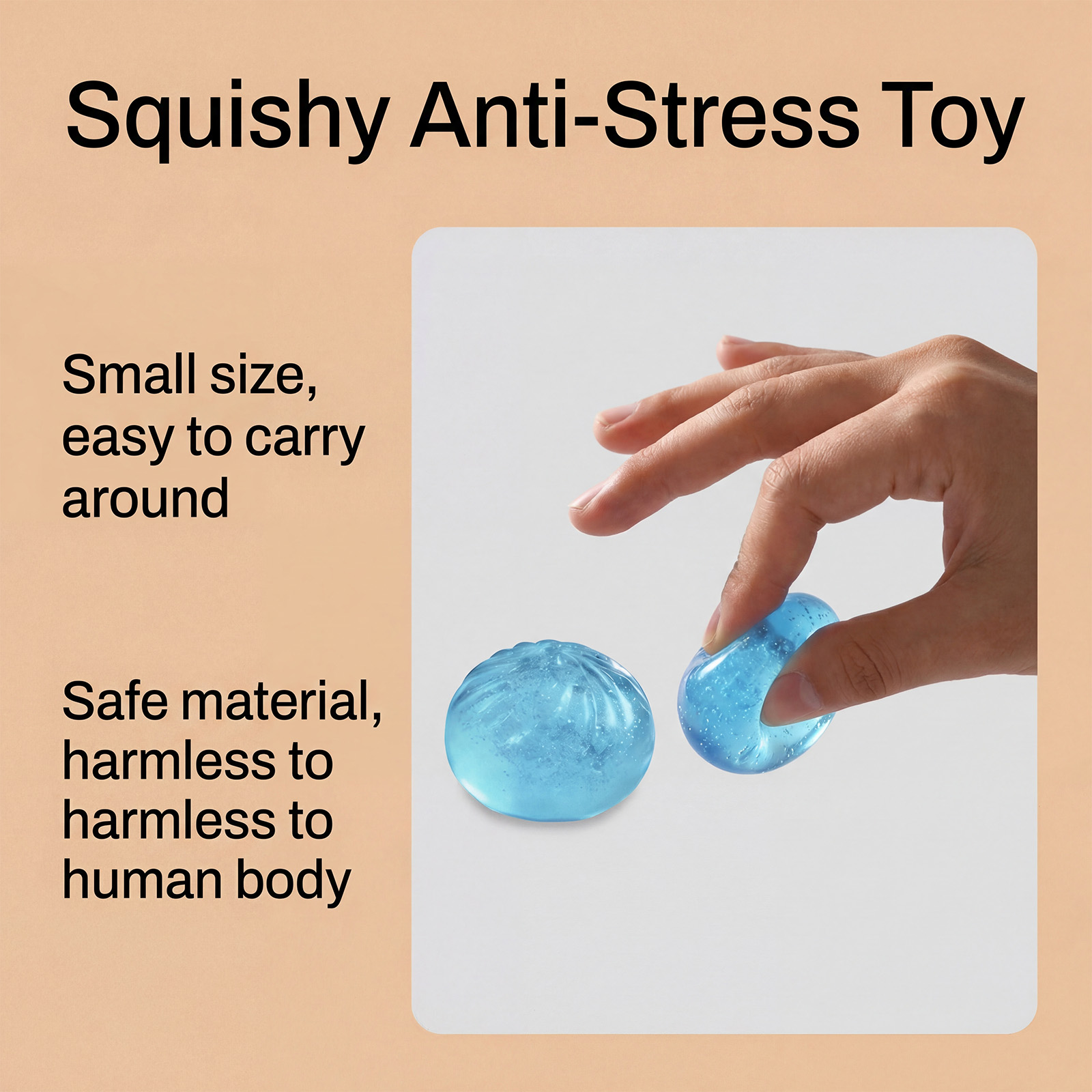 Steamed Bun Squishy Stress Relief Toy Portable Tough Material Soft Rebound Train Fingers Safe Texture Daily Boredom Release