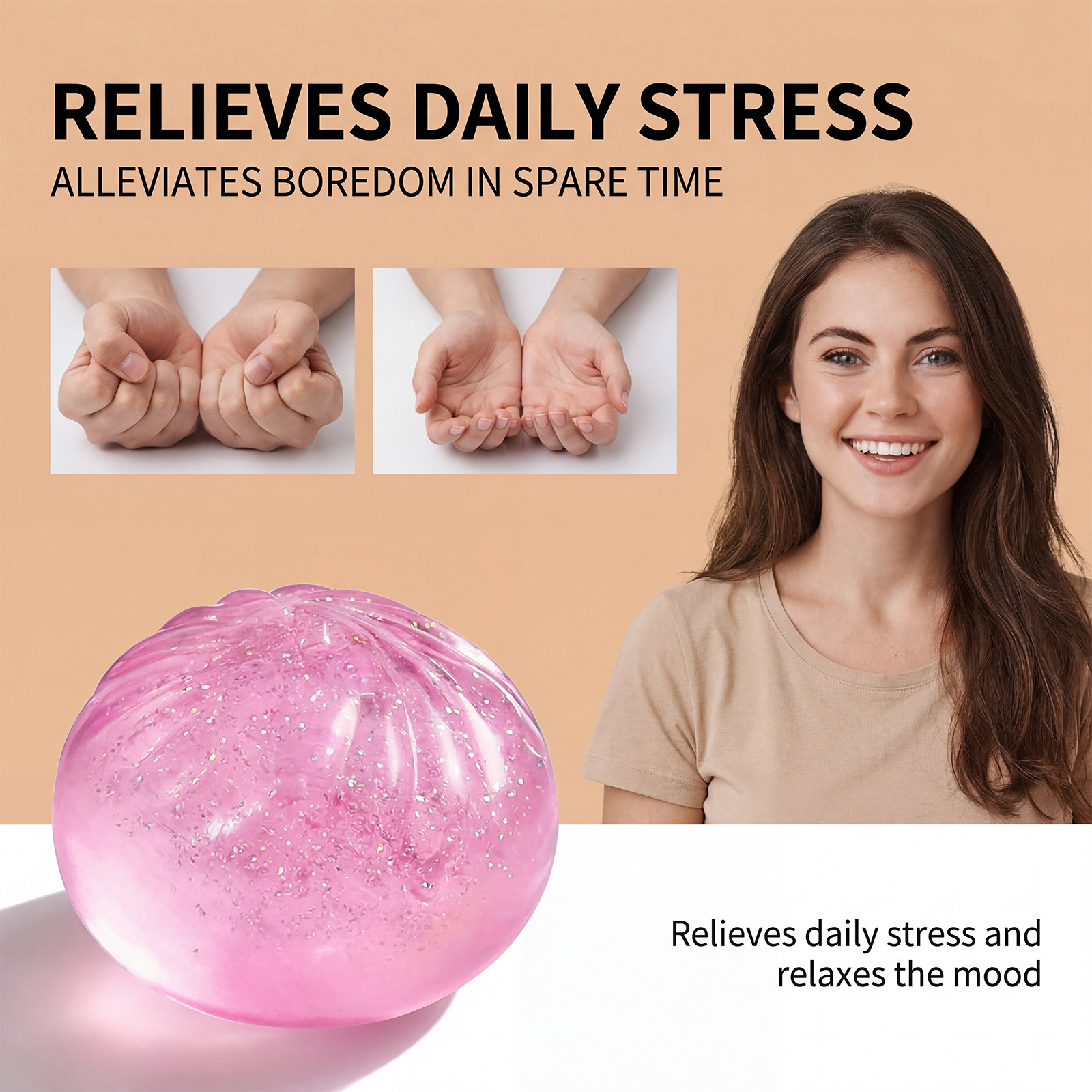 Steamed Bun Squishy Stress Relief Toy Portable Tough Material Soft Rebound Train Fingers Safe Texture Daily Boredom Release