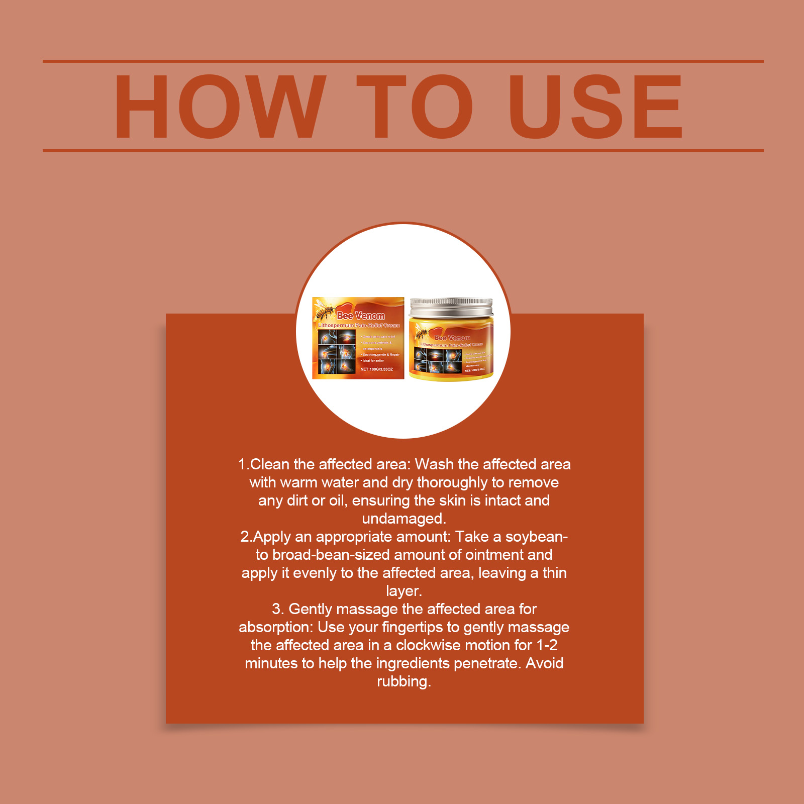 Body Local Care Cream Bee Venom External Mild Nourish Comfort Lotion Knee Wrist Body Massage
