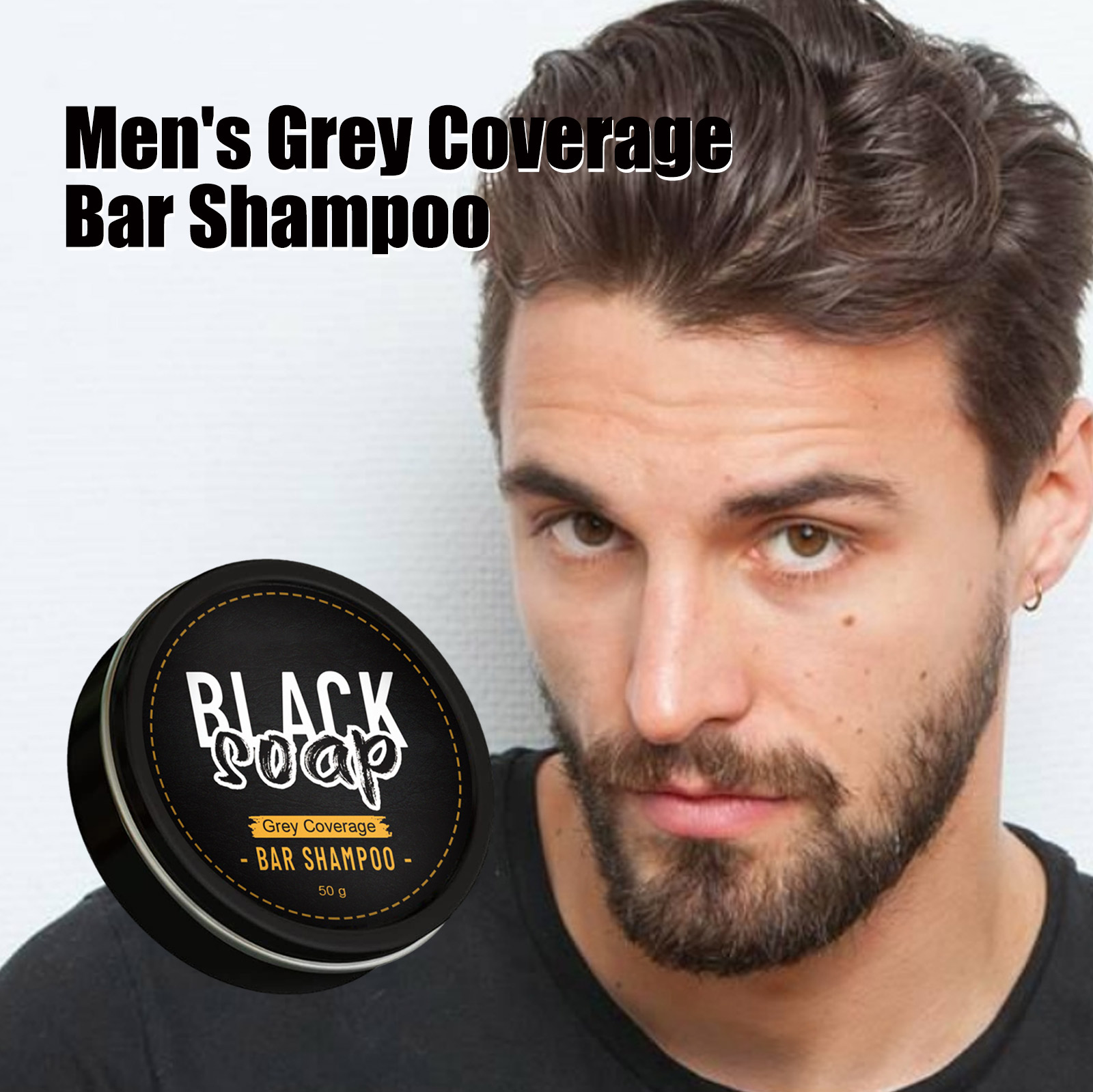 Male Hair Washing Soap Cleans Nourishes Moisturizes Blackens Brightens Repairs Mens Scalp And Hair Daily Care