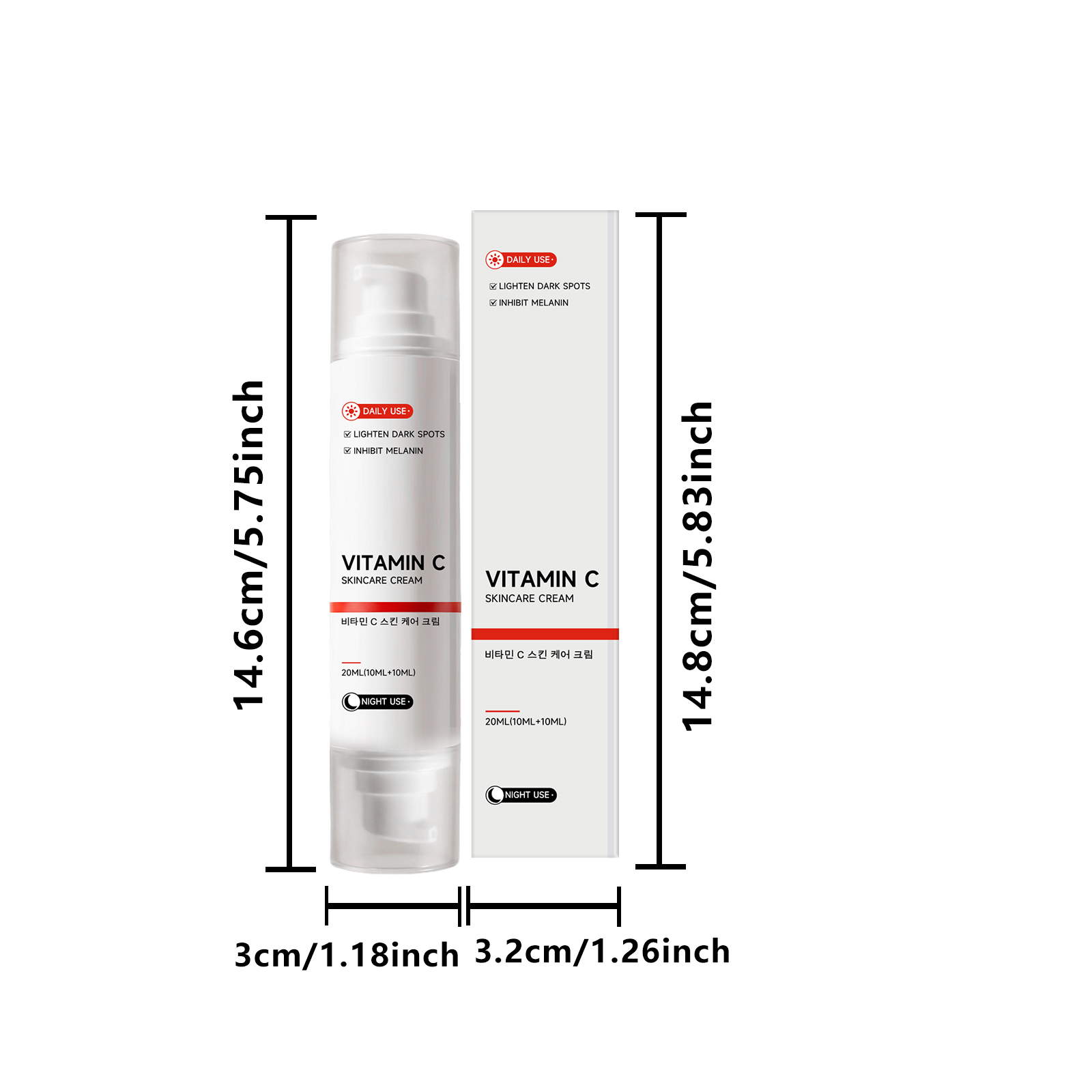 Vitamin C Moisturizing Cream Nourishing Delicate Light Smooth Day Night Care Facial Skin Daily Skincare Lotion