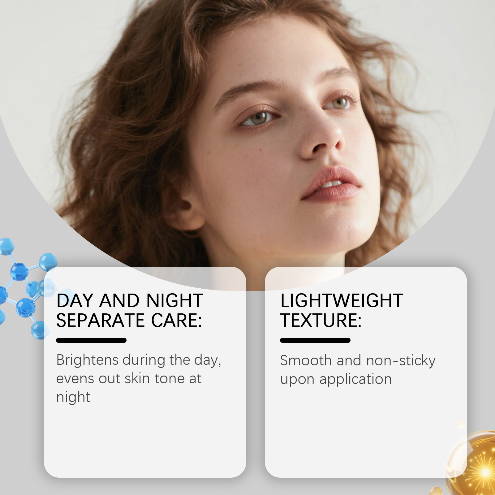 Vitamin C Moisturizing Cream Nourishing Delicate Light Smooth Day Night Care Facial Skin Daily Skincare Lotion