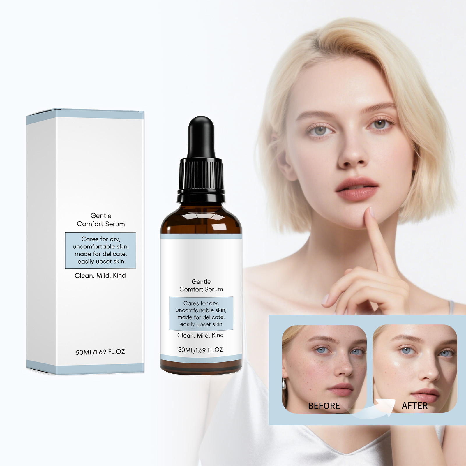 Skin Soothing Essence Liquid Mild Care Balance Stabilize Gentle Skin Friendly Scalp Care Serum Soft Calm Adjust Protect