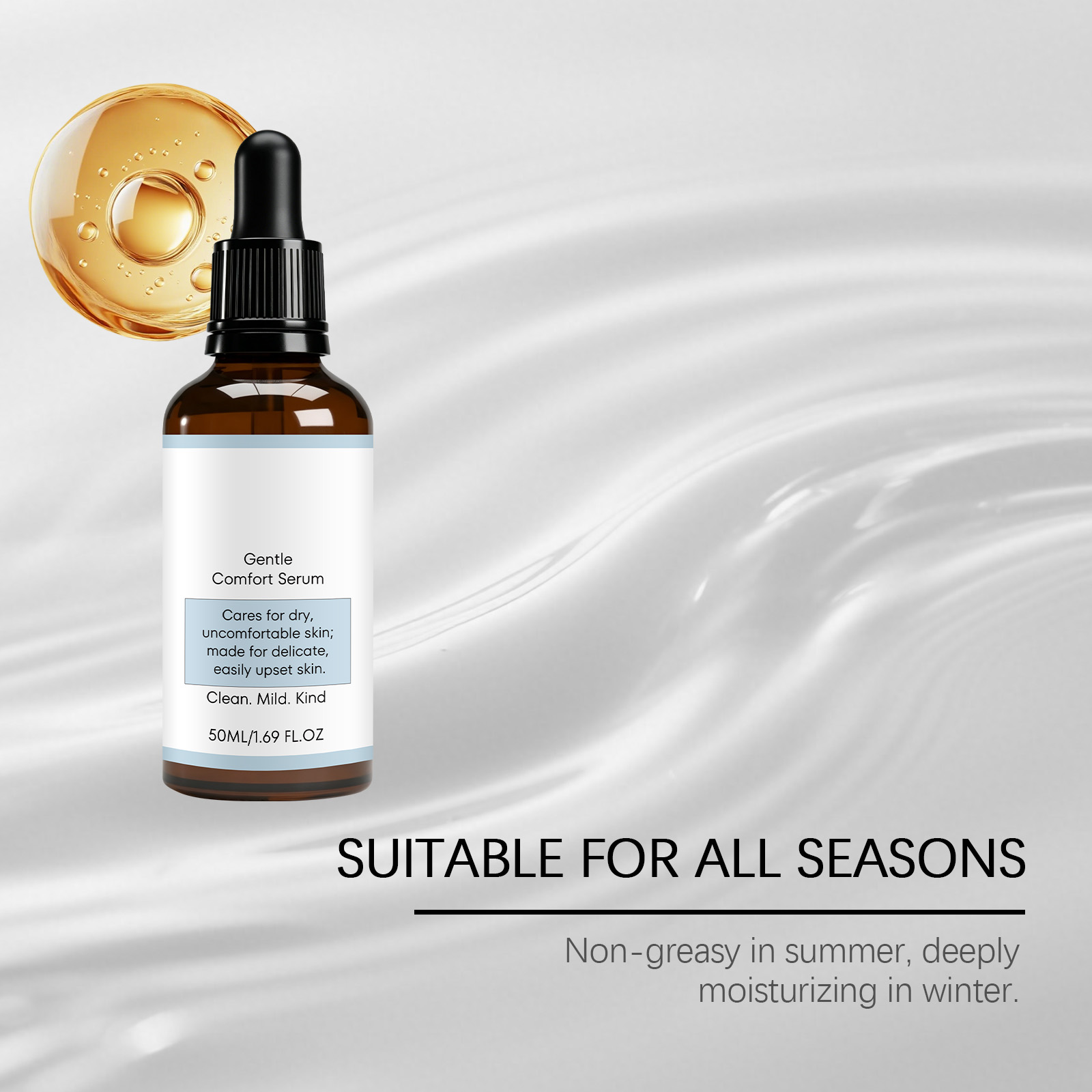 Skin Soothing Essence Liquid Mild Care Balance Stabilize Gentle Skin Friendly Scalp Care Serum Soft Calm Adjust Protect