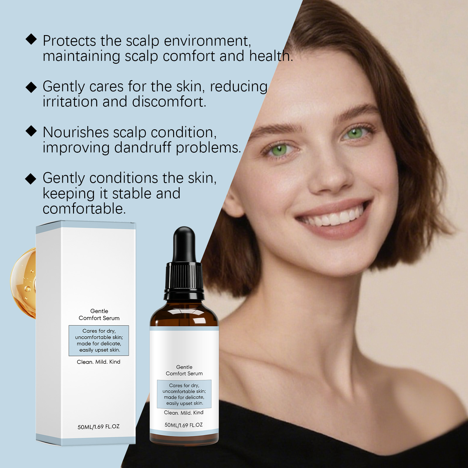 Skin Soothing Essence Liquid Mild Care Balance Stabilize Gentle Skin Friendly Scalp Care Serum Soft Calm Adjust Protect