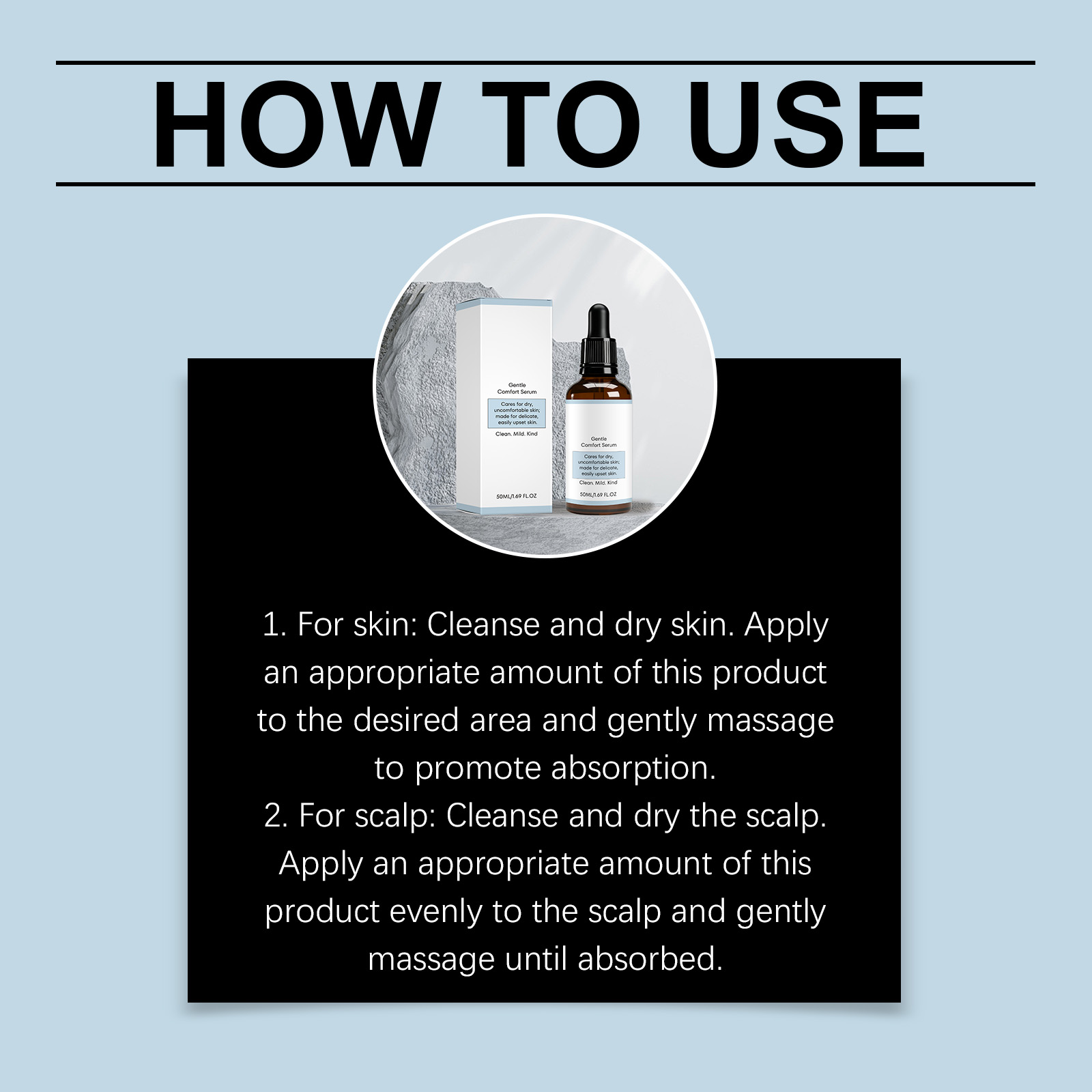 Skin Soothing Essence Liquid Mild Care Balance Stabilize Gentle Skin Friendly Scalp Care Serum Soft Calm Adjust Protect