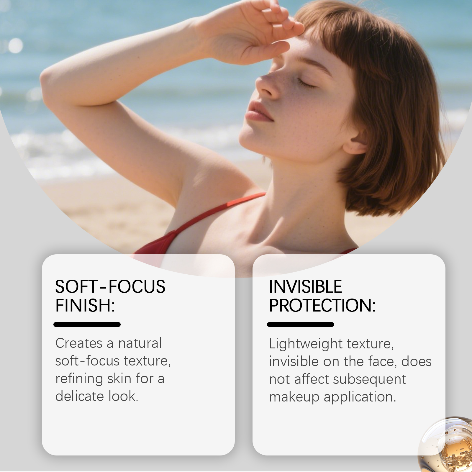 Soft Focus Protection Gel Light Weight Fresh Non Sticky Hydrating Natural Matte Summer Skin Care