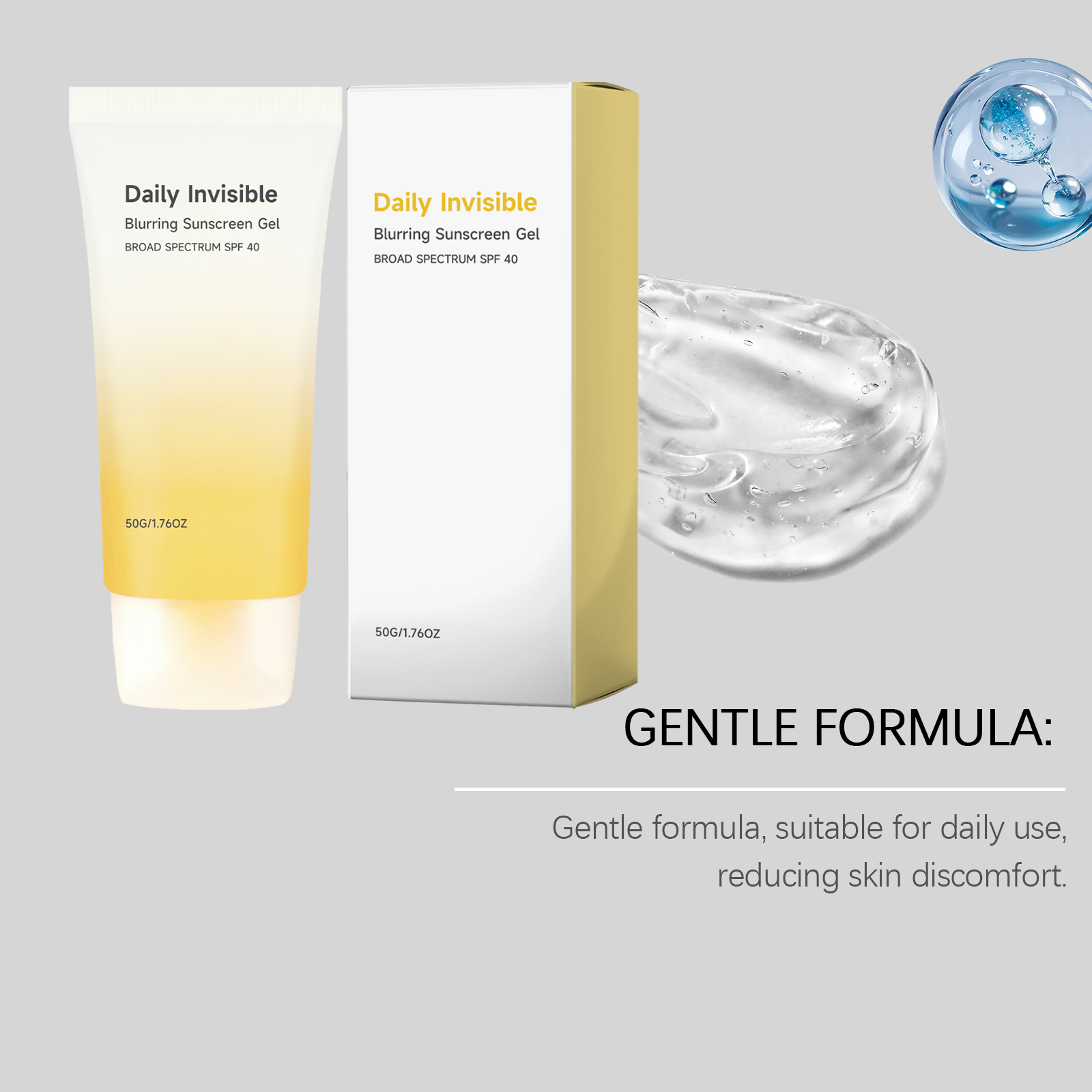 Soft Focus Protection Gel Light Weight Fresh Non Sticky Hydrating Natural Matte Summer Skin Care