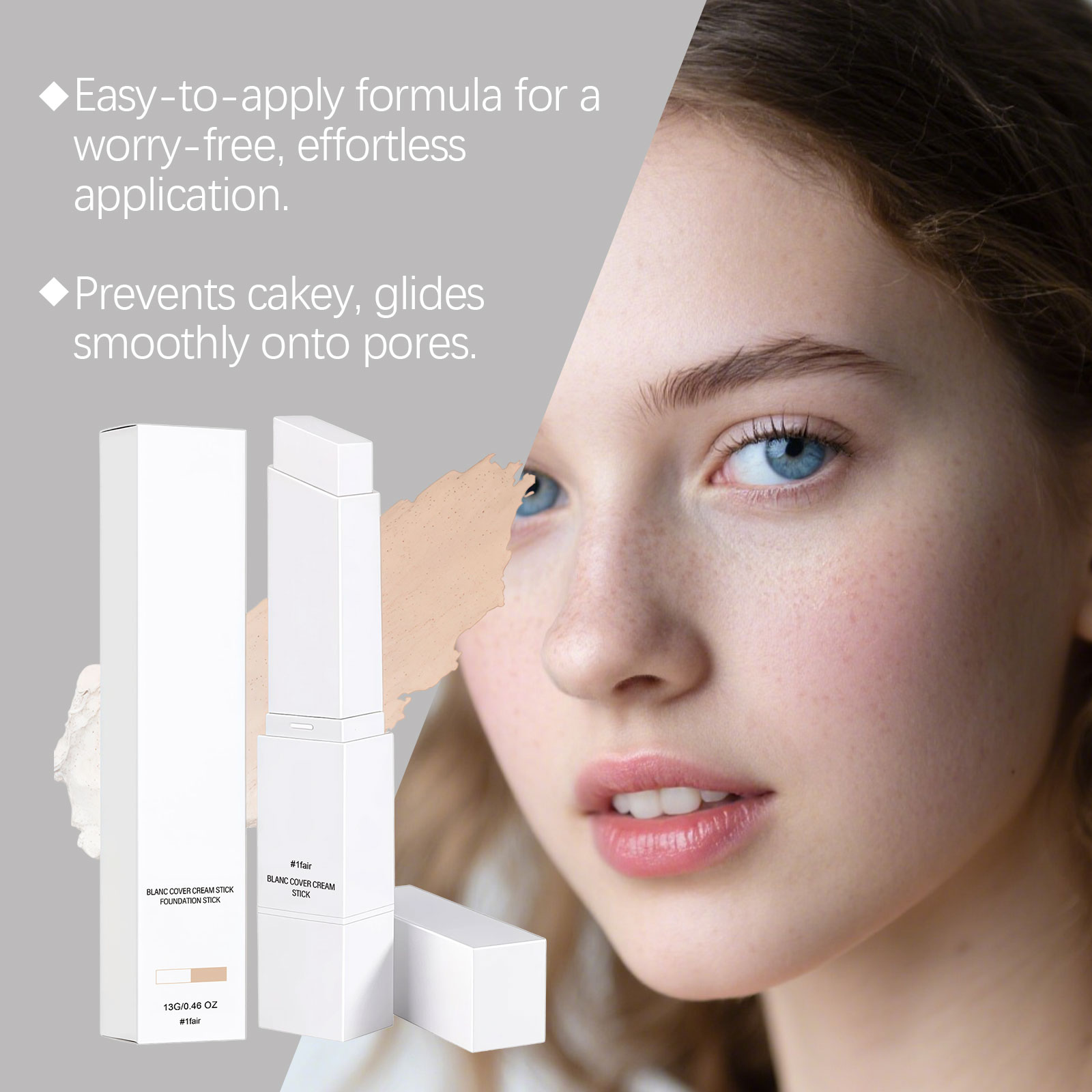 Concealer Color Changing Foundation Stick Ivory White Natural Fit Concealing Light Hydrating Matte Sheer Facial Base Makeup Modification
