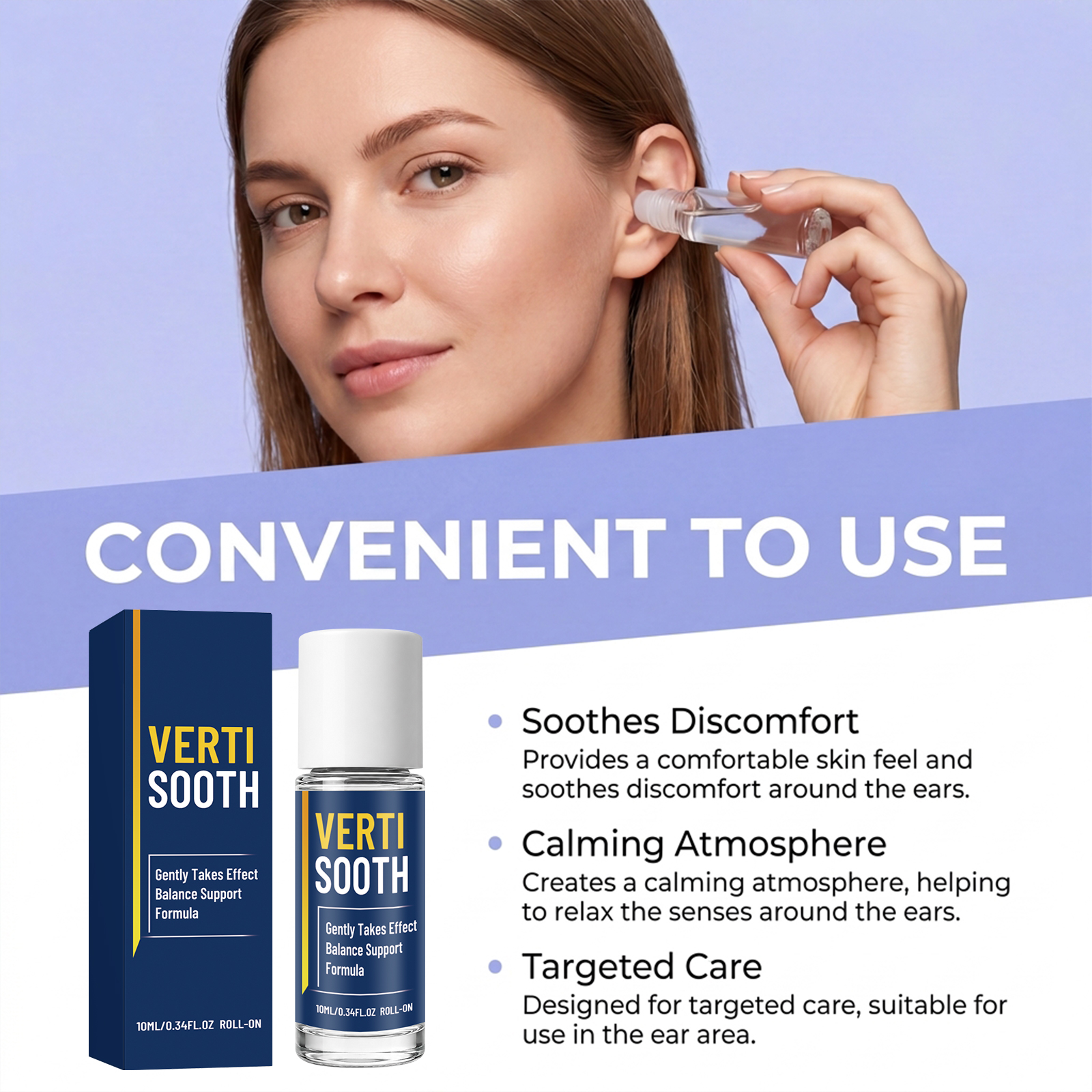 Ear Roller Liquid Mild Soft Smooth Refreshing Texture Gentle Care For Household Outdoor Various Scenarios Ear Surround Coating