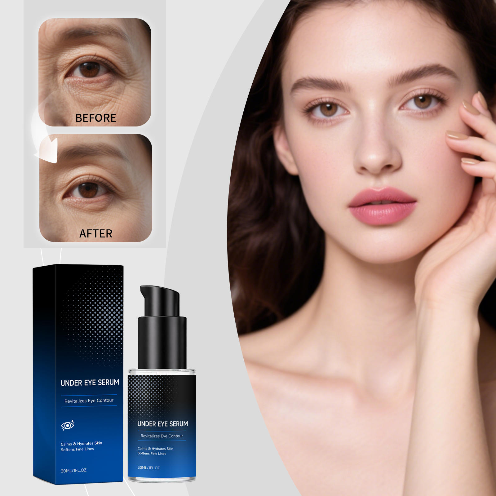 Eye Nourishing Serum Gentle Care Moist Soft Light Skin Daily Massage Apply