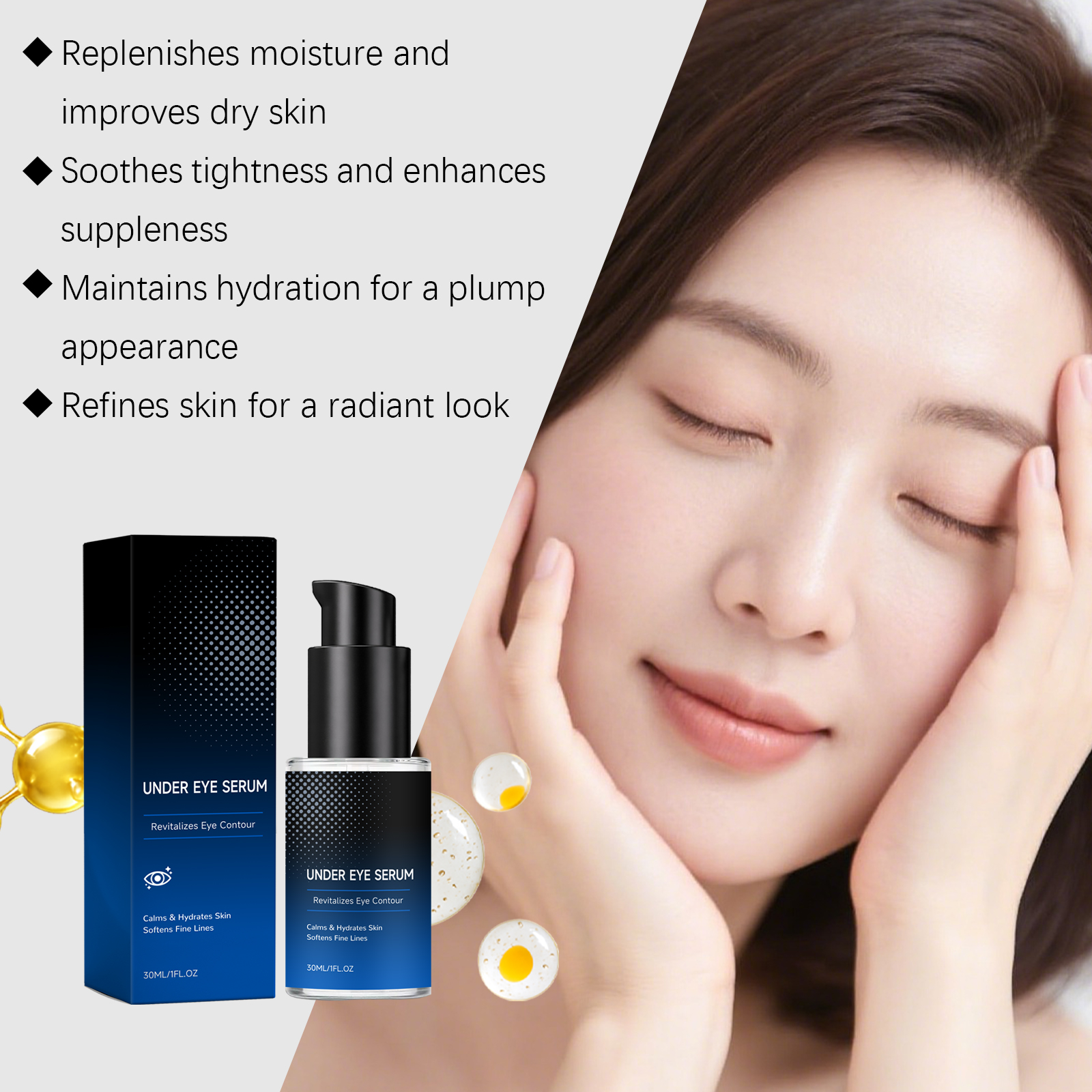 Eye Nourishing Serum Gentle Care Moist Soft Light Skin Daily Massage Apply