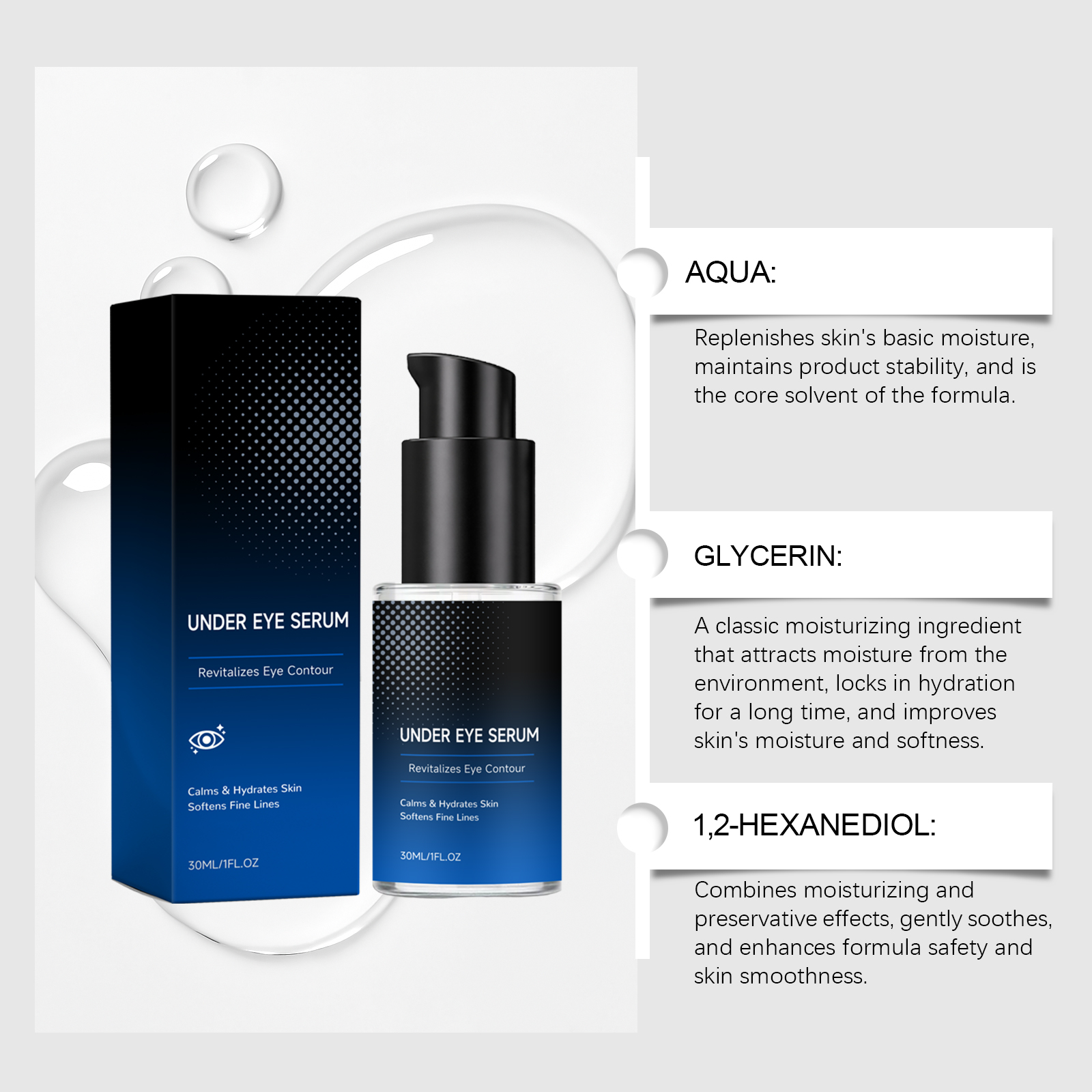 Eye Nourishing Serum Gentle Care Moist Soft Light Skin Daily Massage Apply