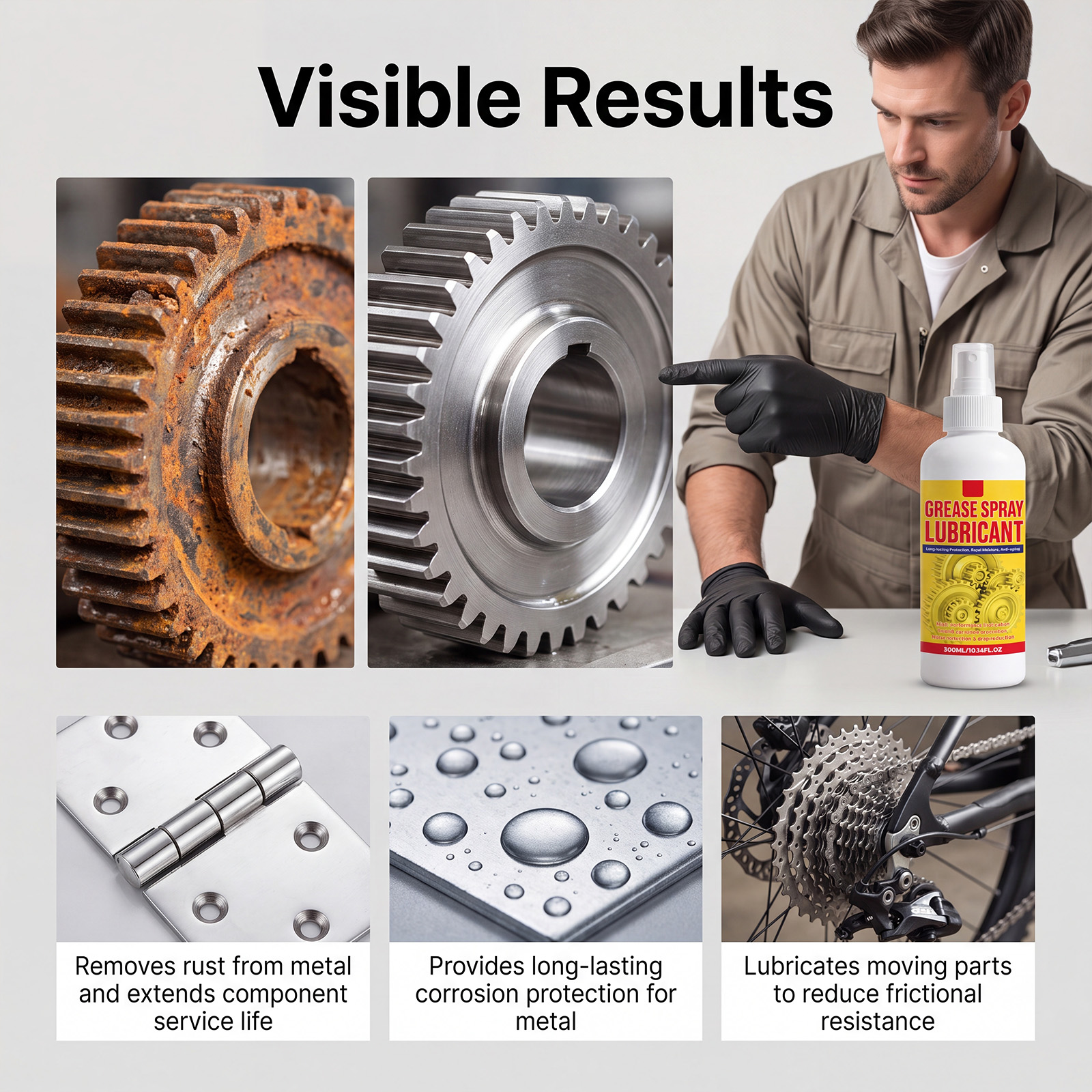 Rust Removing Lubricating Spray Daily Household Cleaning Renovating Metal Surface Moisture Proof Anti Rust Multi Functional Lubricant