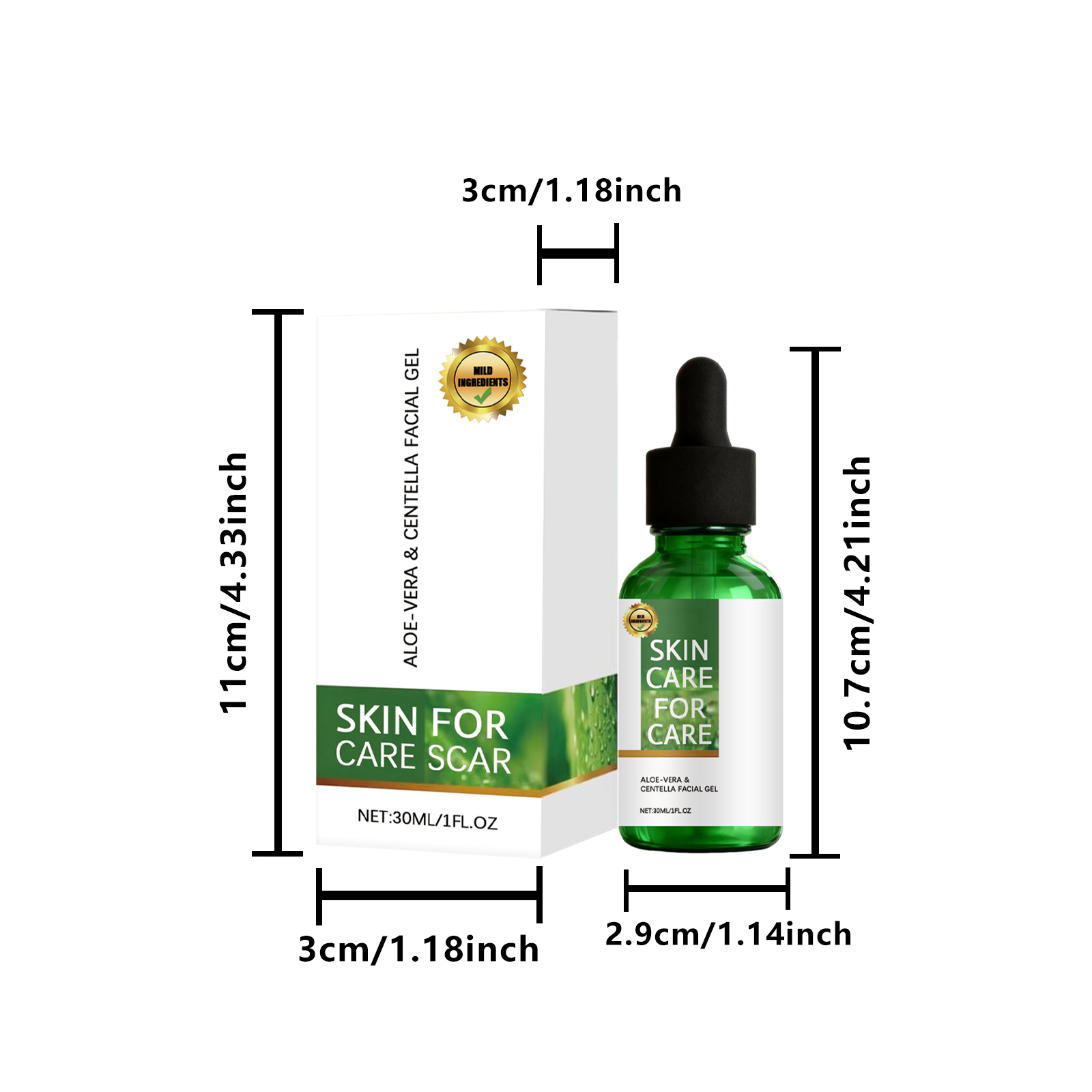 Herbal Skin Care Gel Mild Formula Skin Imperfection Tender Daily Skin Nourishing Care
