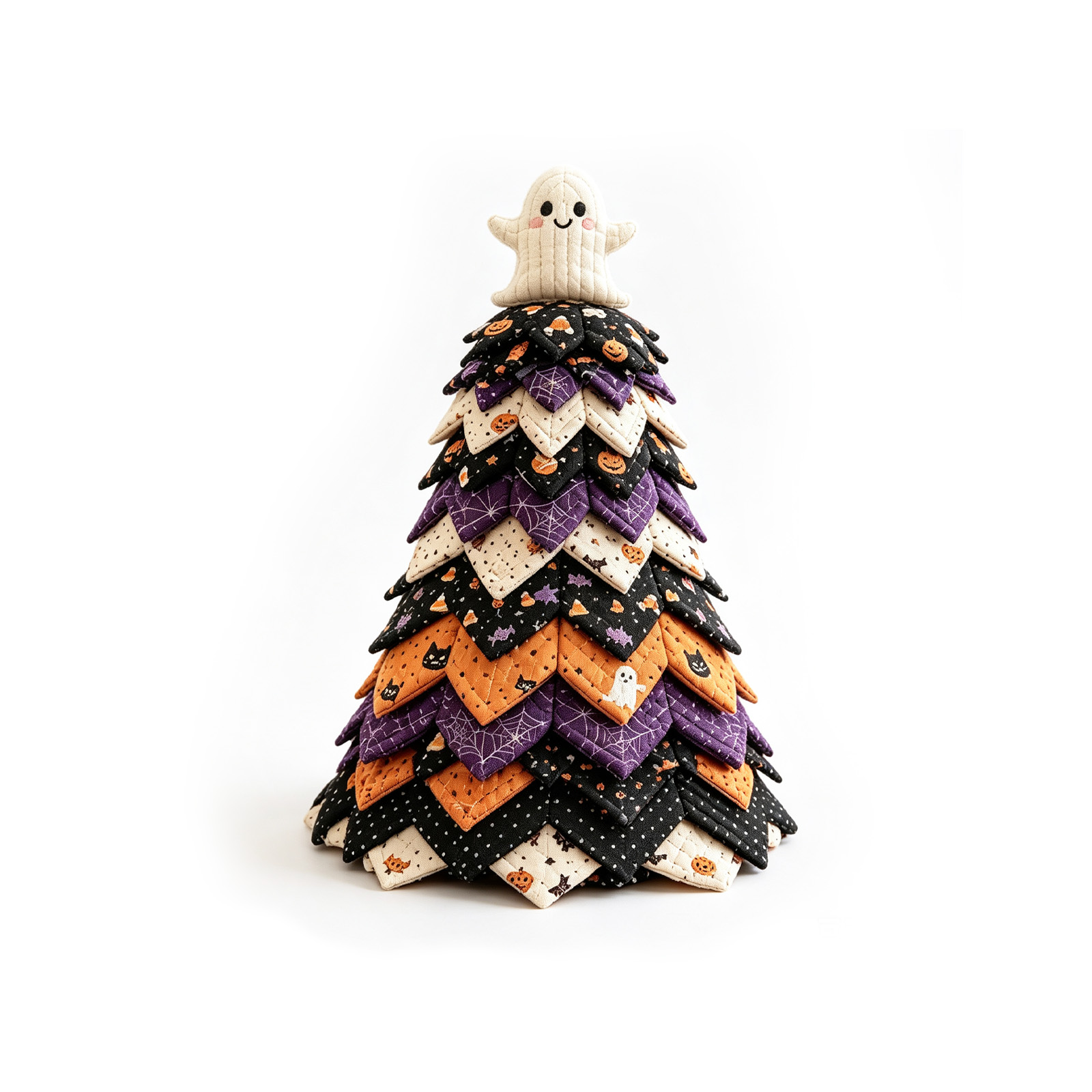 (Black Cat) Christmas Tree Quilt Set Unique Decoration Quilting Craft Festival Print Atmosphere Toy