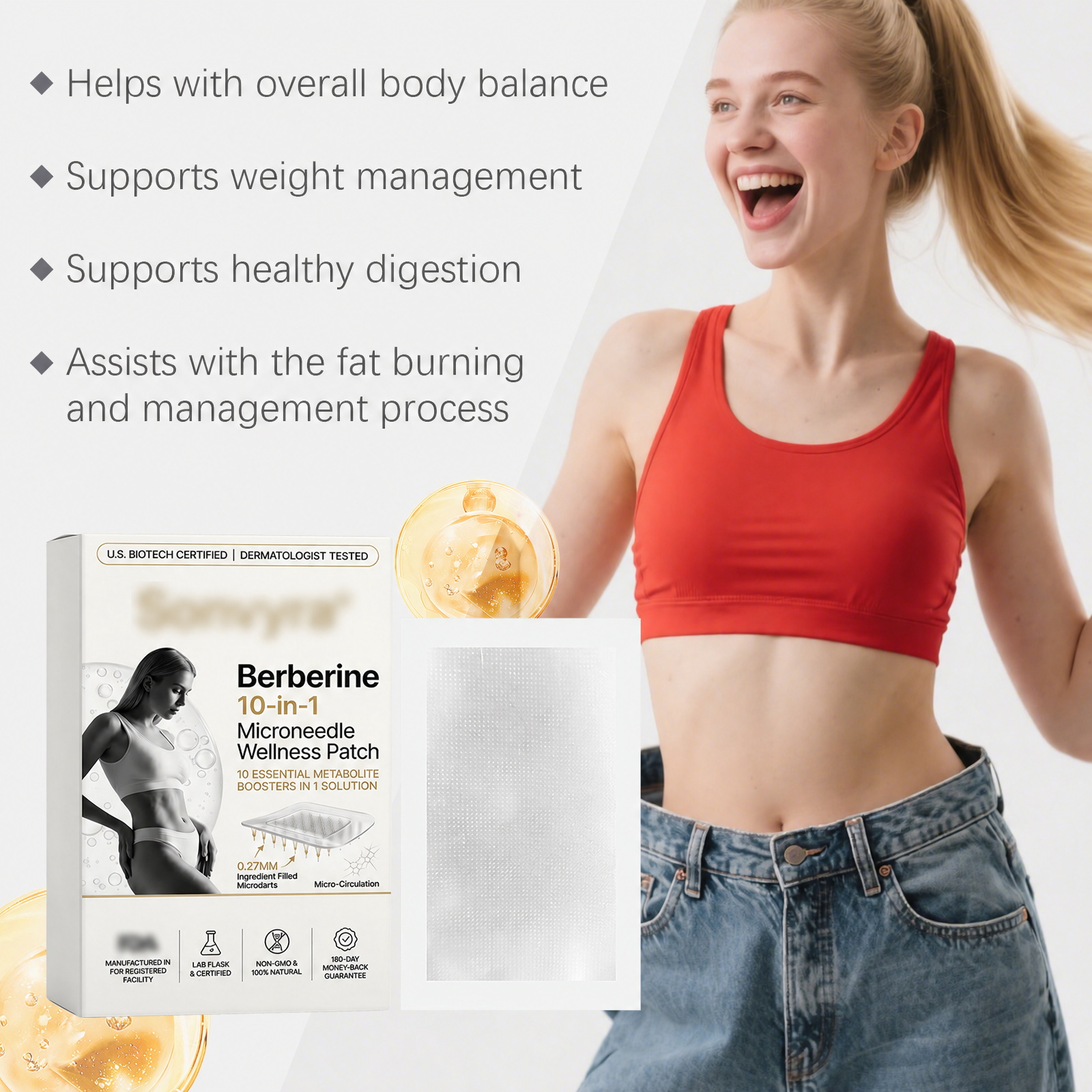 Micro Needle Health Patch Ten Essences Compound Mild Permeable Formula Daily Convenient Body Care Sticker