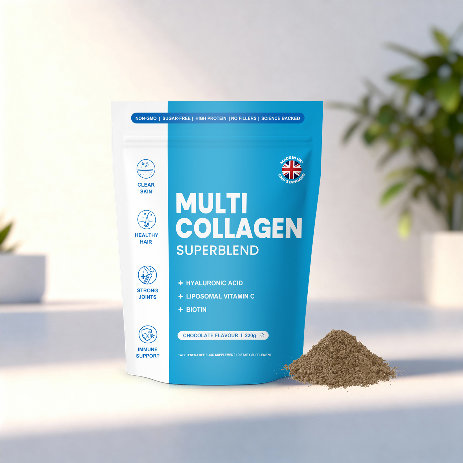 Collagen Revitalizing Skin Nourishing Powder Chocolate Flavor Collagen Formula Hydrating Daily Beauty Care Nutrient Powder