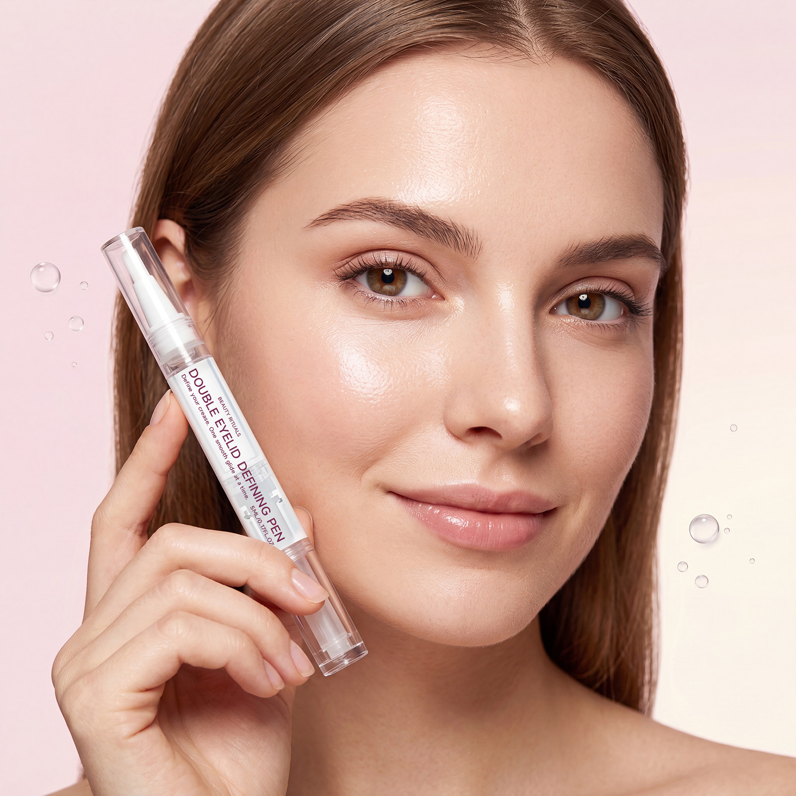 Eyelid Shaping Pen Mild Formula Gentle Comfortable Skin Friendly Natural Makeup Effect Anti Smudge Delicate Easy Smearing
