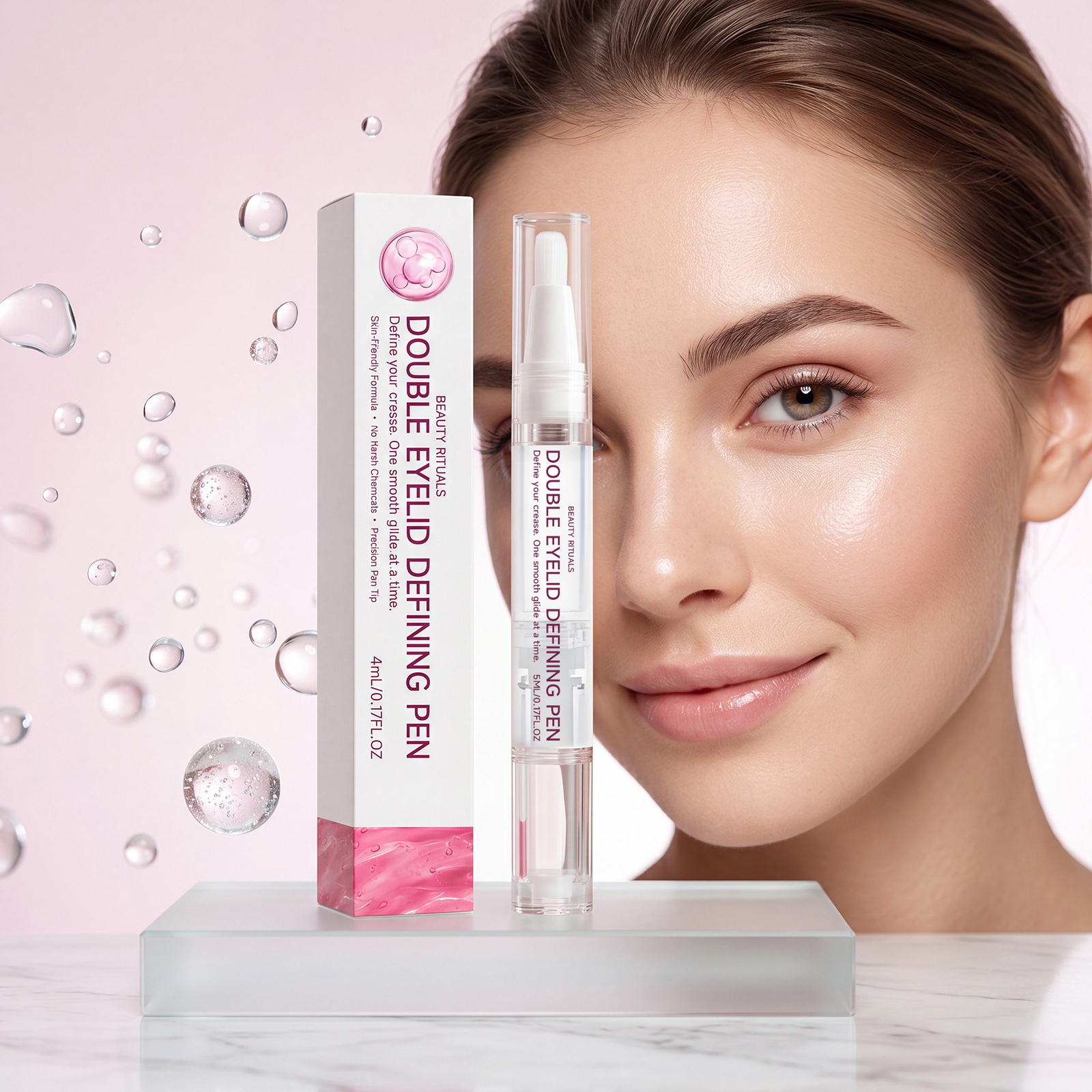 Eyelid Shaping Pen Mild Formula Gentle Comfortable Skin Friendly Natural Makeup Effect Anti Smudge Delicate Easy Smearing