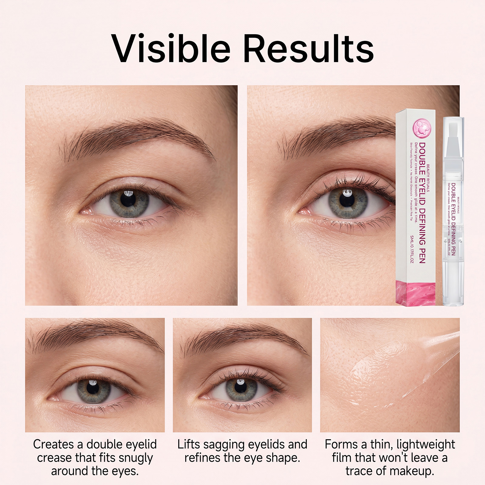 Eyelid Shaping Pen Mild Formula Gentle Comfortable Skin Friendly Natural Makeup Effect Anti Smudge Delicate Easy Smearing