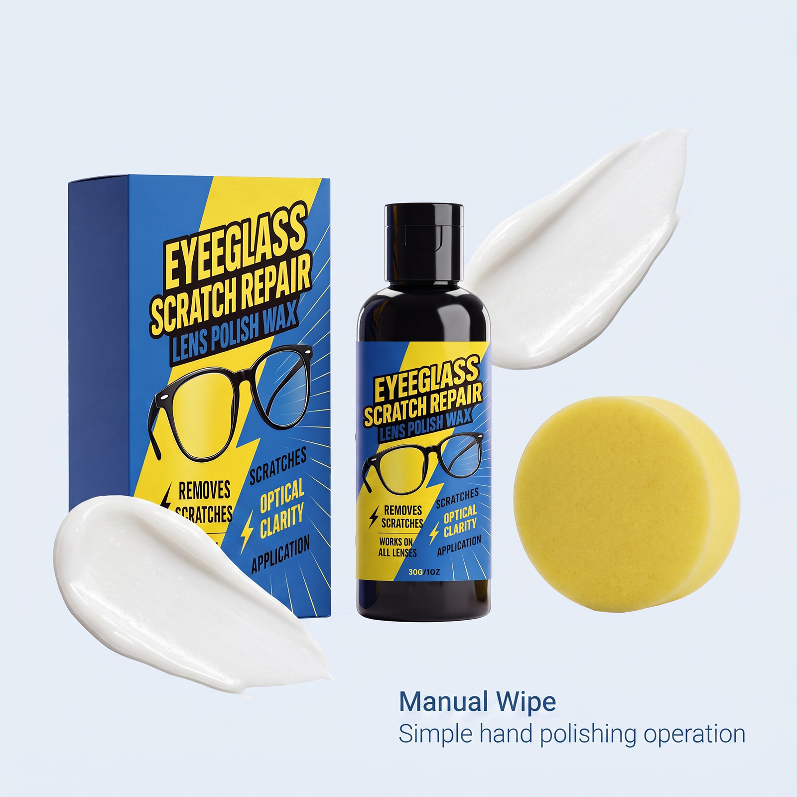 Eyeglass Scratch Care Cream Daily Clean Lens Repair No Trace Clear Vision Maintenance For Lenses