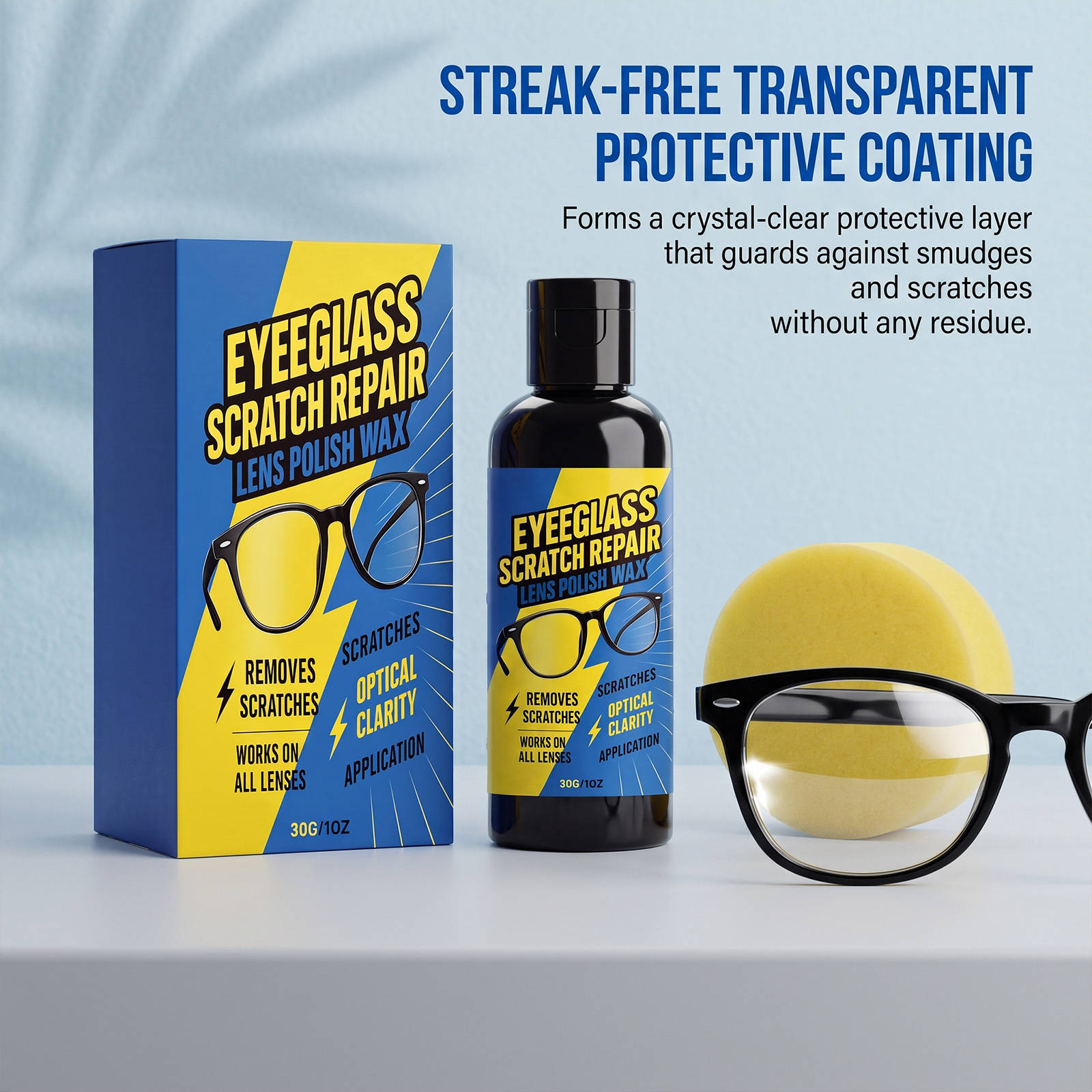 Eyeglass Scratch Care Cream Daily Clean Lens Repair No Trace Clear Vision Maintenance For Lenses