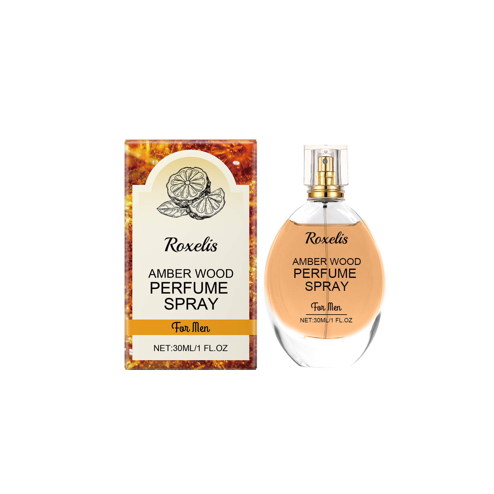 Amber Wood Perfume Spray Fresh Scent Radiates Charm Amber Natural Elegant Long Lasting Portable Perfume
