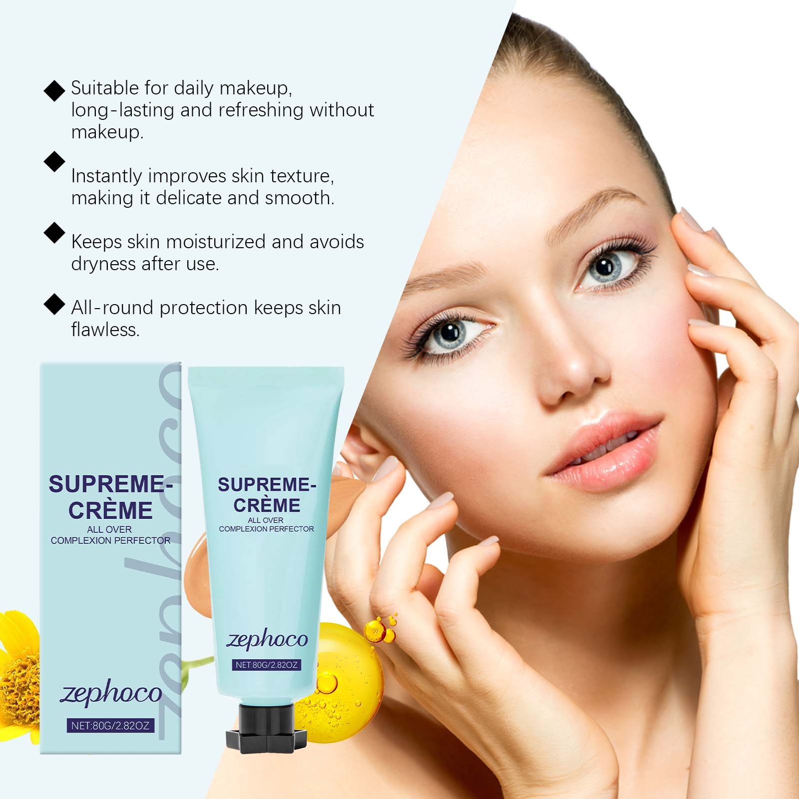 (Dark Skin) Long Lasting Concealer Lightweight Fit Matte Natural Anti Rub No Transfer Daily Concealing Cream