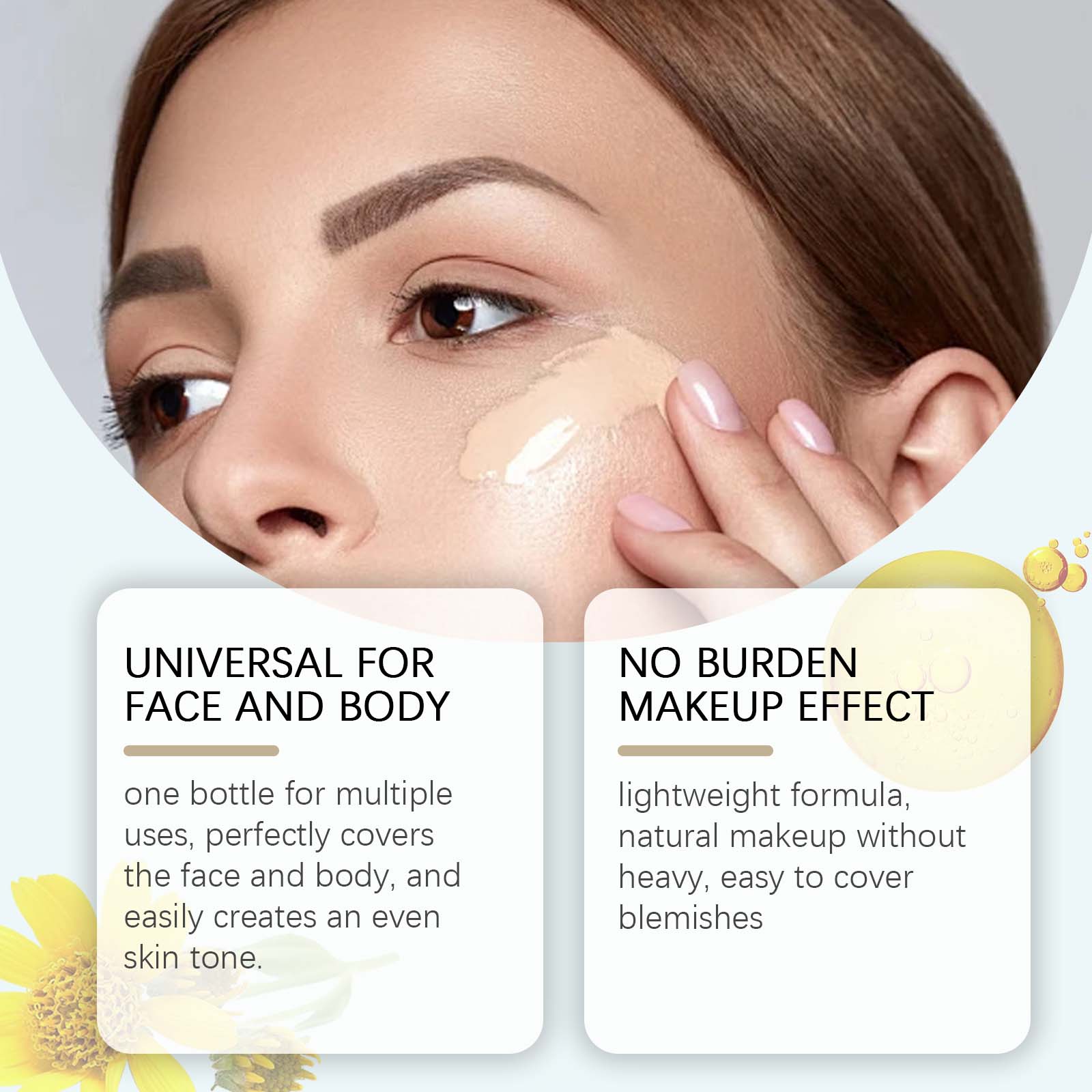 (Dark Skin) Long Lasting Concealer Lightweight Fit Matte Natural Anti Rub No Transfer Daily Concealing Cream