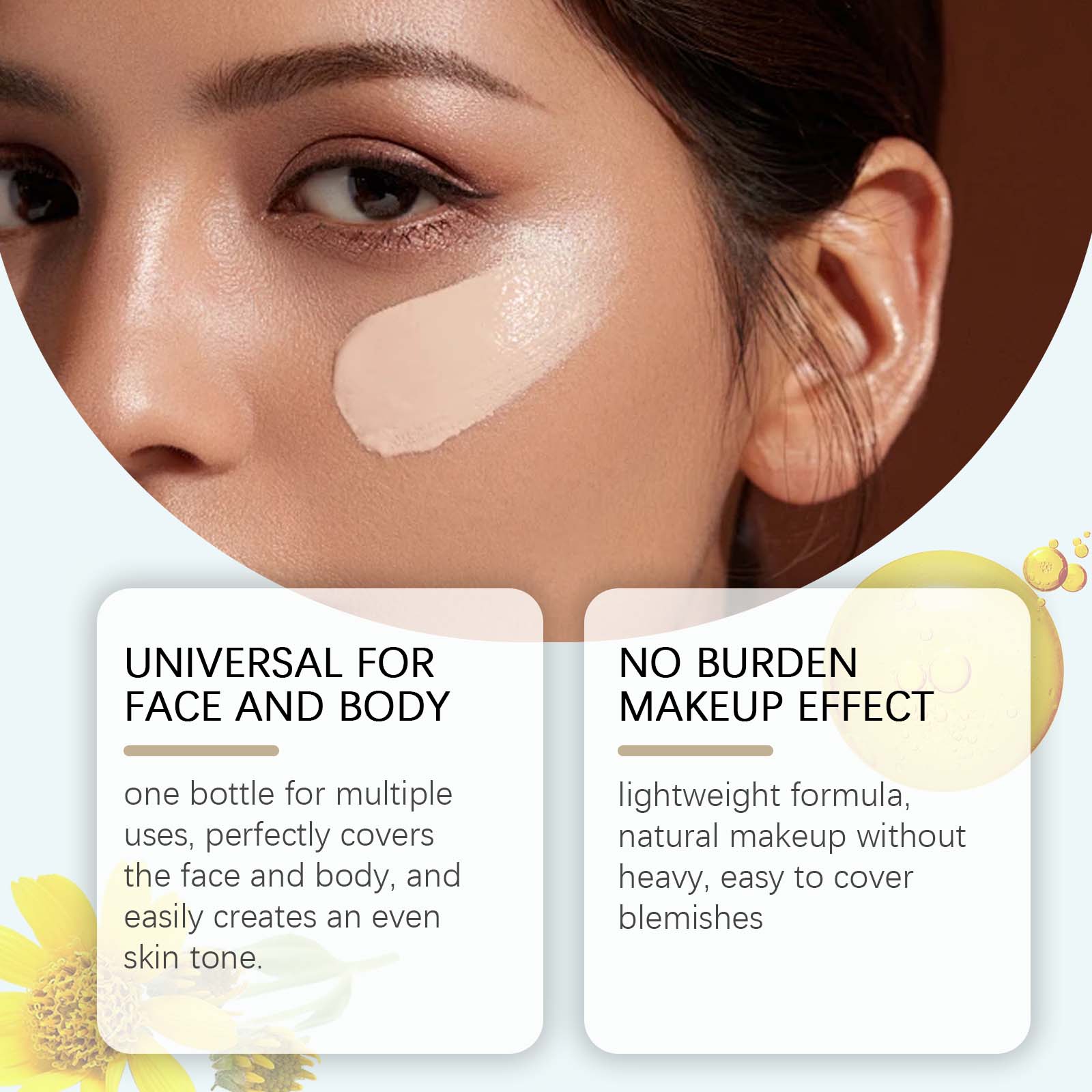 (Dark Skin) Long Lasting Concealer Lightweight Fit Matte Natural Anti Rub No Transfer Daily Concealing Cream