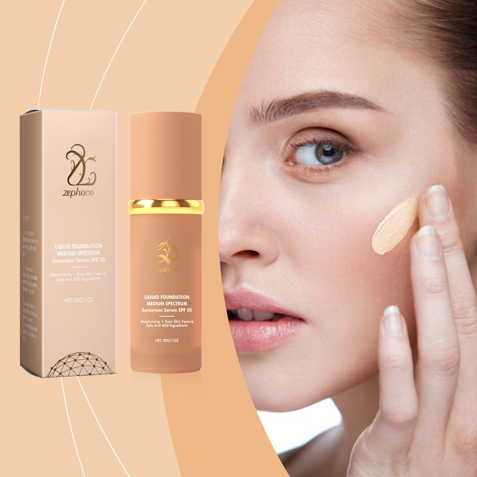 Moisturizing Protective Foundation Lightweight Hydrating Luminous Matte Sheer Longwear Non Transfer Make Up