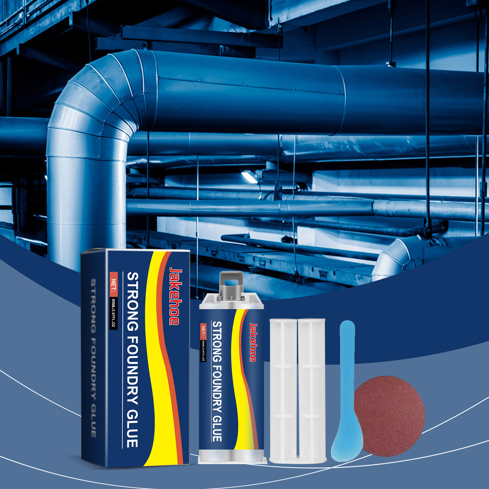 Metal Casting Adhesive Ab Glue Repair Agent Stainless Steel Copper Aluminum Waterproof Metal Sealant