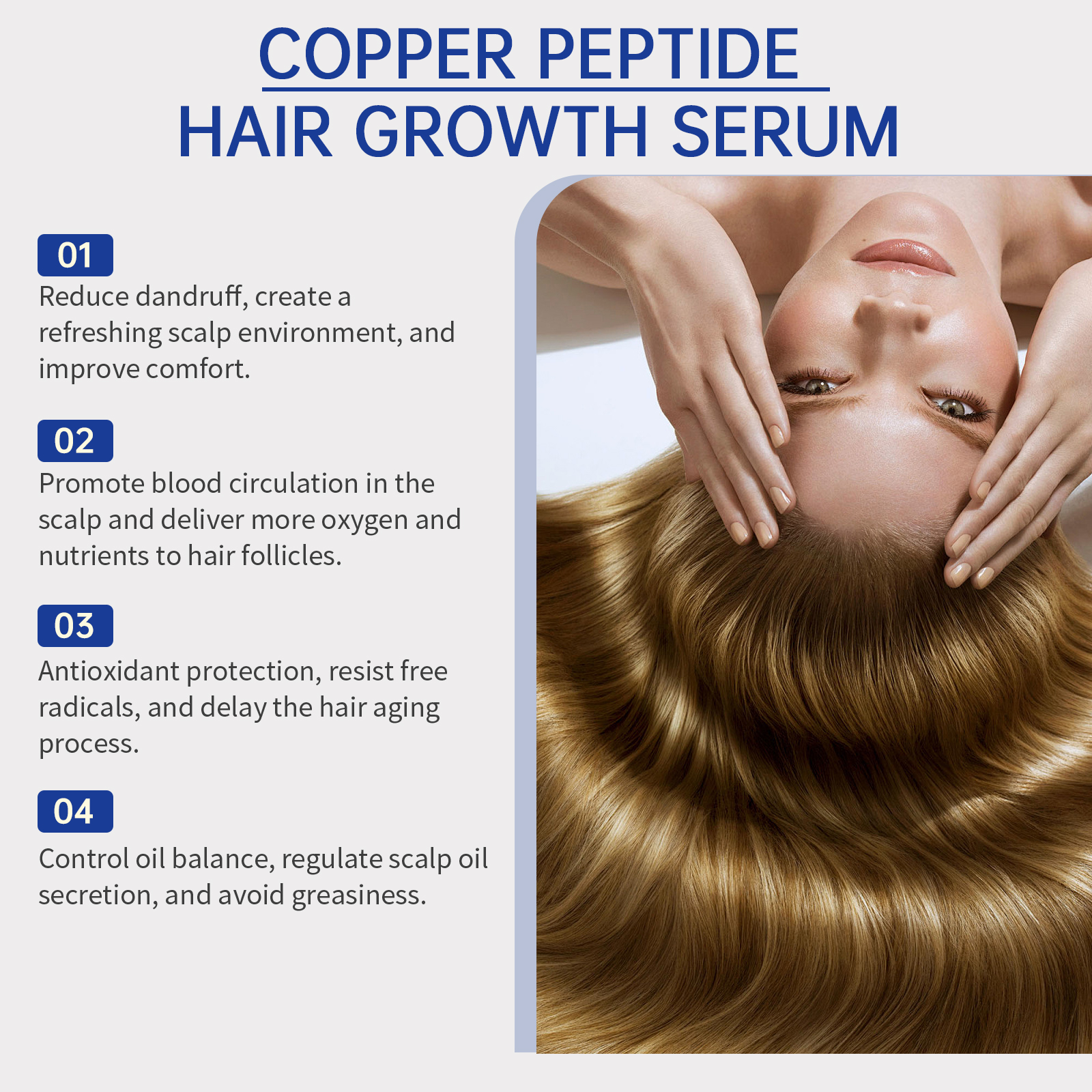 Copper Peptide Hair Growth Serum Nourishing Scalp Repair Strengthen Hair Serum