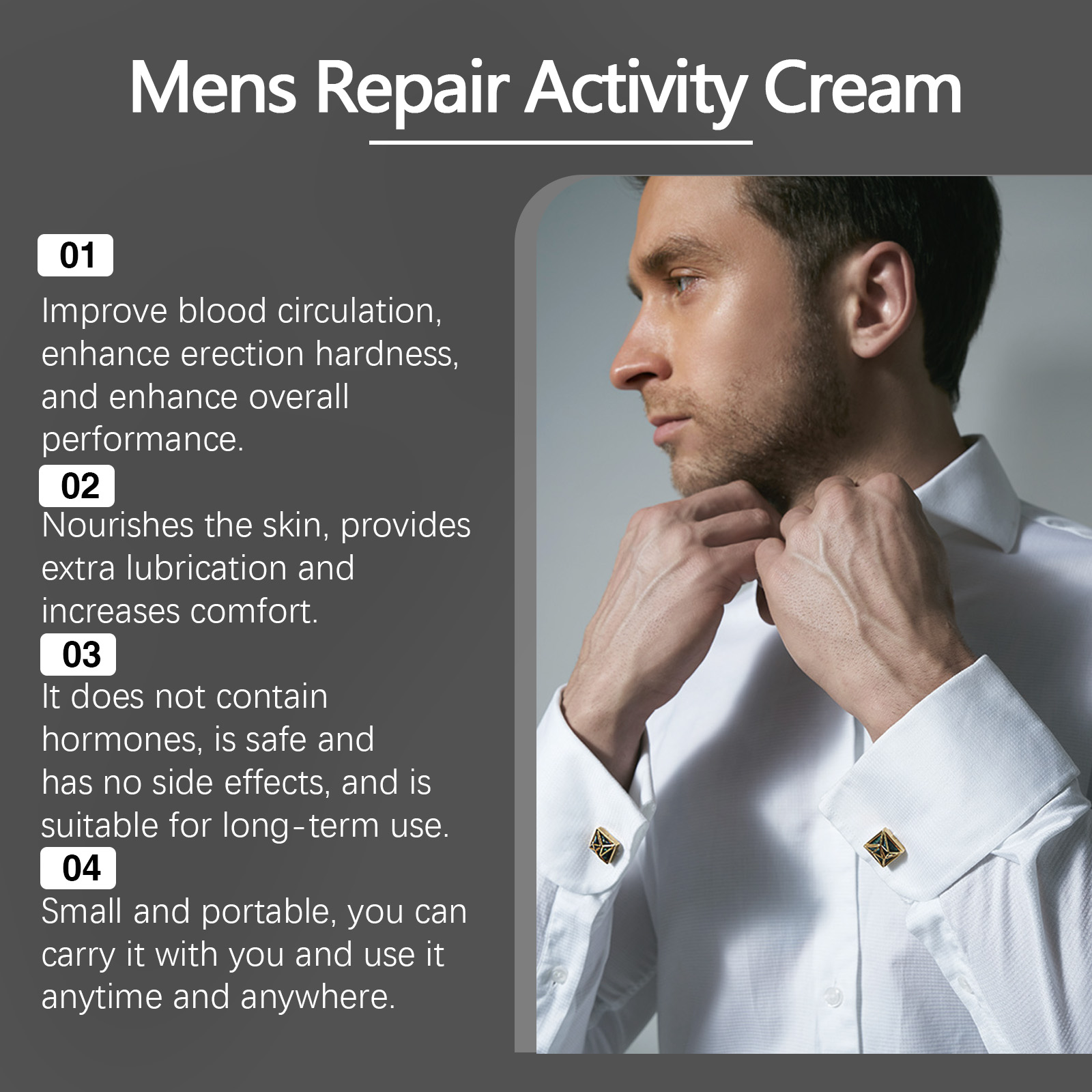Men Endurance Massage Cream For Body Care Strengthening Vitality Daily Grooming And Comfort