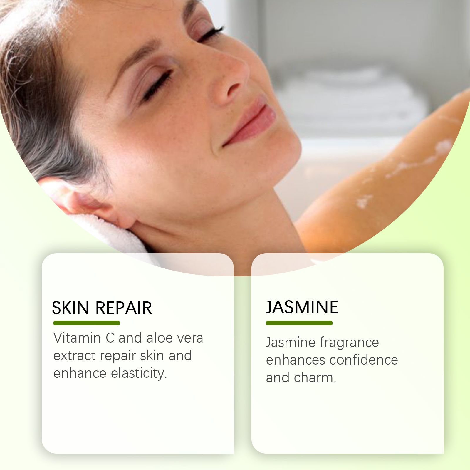 Jasmine Body Care Set With Body Wash Lotion And Perfume Spray For Daily Skin Care