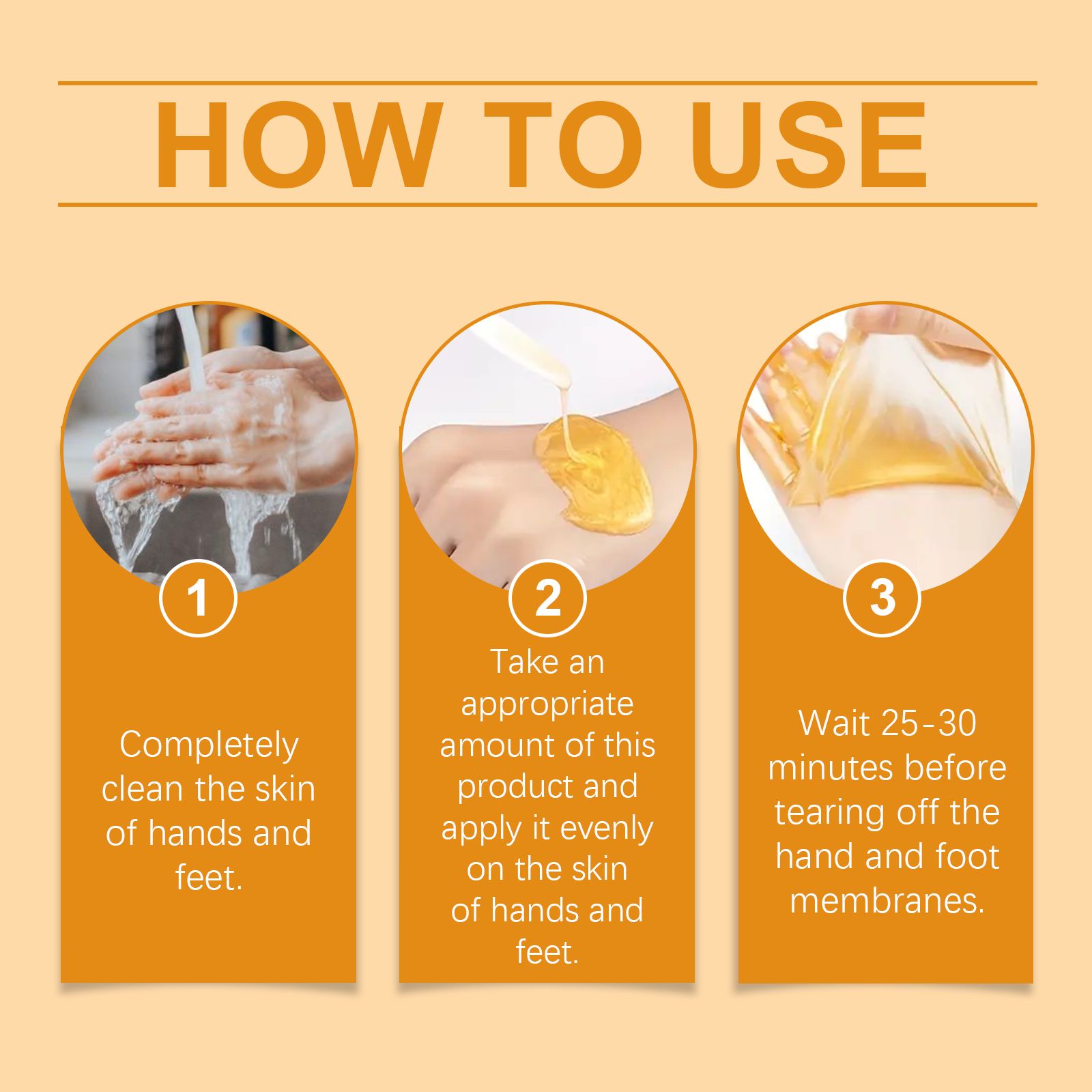 Vitamin C Turmeric Peel Off Hand And Foot Mask Moisturizing For Dry Rough Skin