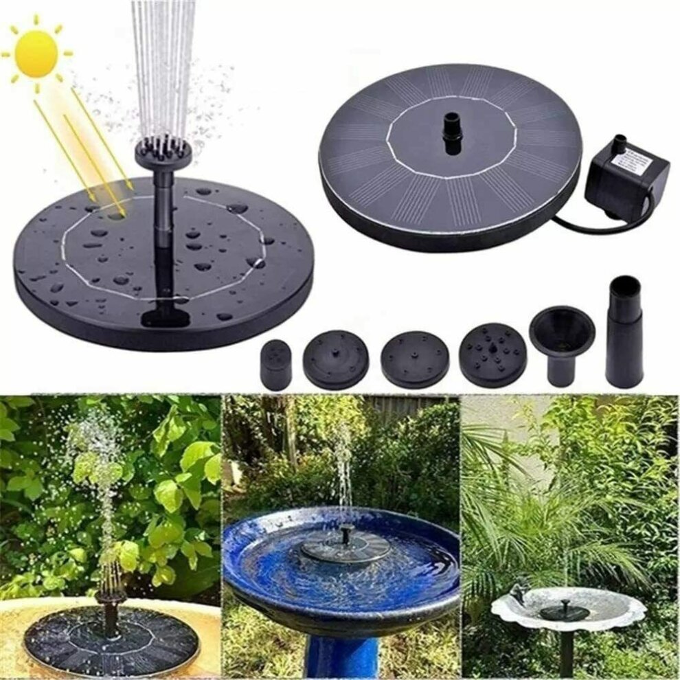 Solar Powered Fountain Bird Bath Water Pump Floating Pond Garden Pool Outside UK