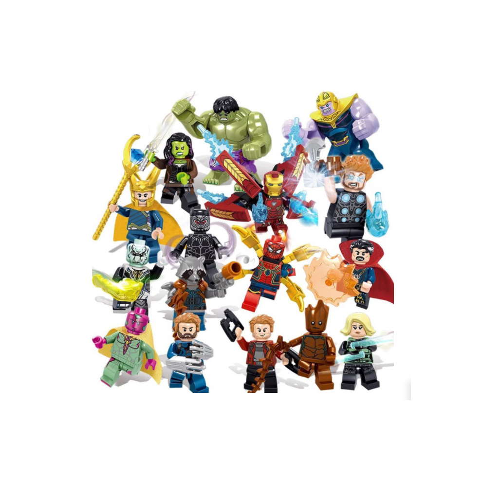 (16pcs Super Heroes Fit Lego) Minifigures Building Blocks Compatible Lego