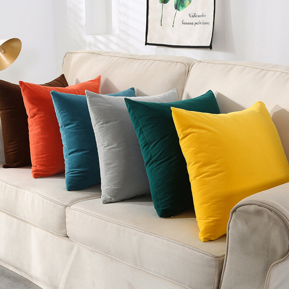 (Green 40 x 40 cm) 2PCS Luxury PILLOW CASE Cushion Covers Percale Pillow Case Home