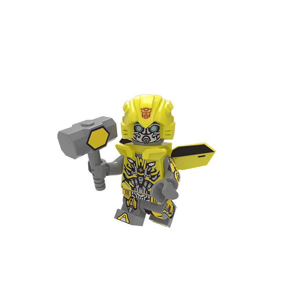 Transformers Toys Mini Building Blocks Bumblebee Set Fit Lego 8PCS Collectible Minifigures for Stocking Stuffers Easter Fillers Party Favor Movie Action Figure for Kids Boys and Girls