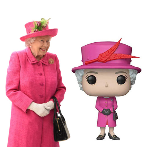FUNKO POP Queen Elizabeth II With Corgi Dog Exclusive PVC Figures Royalty Statue Vinyl Action Figure