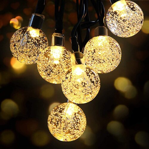 50 LEDs Solar Garden Lights Solar Lights Outdoor Garden Waterproof Warm White