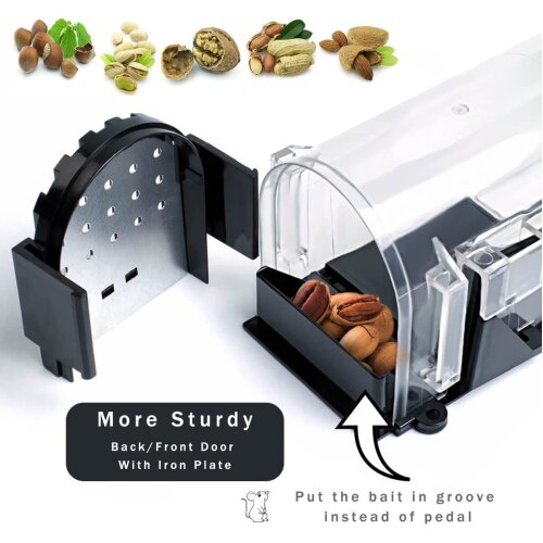 Mouse Trap No Kill,Humane Mouse Traps for Indoors, Rodent Trap High Sensitive No Kill, Mousetrap Poison Substitute Friendly for Kids and Pet, Professional Mice Trap Mouse Catcher Reusable and Easy to Use