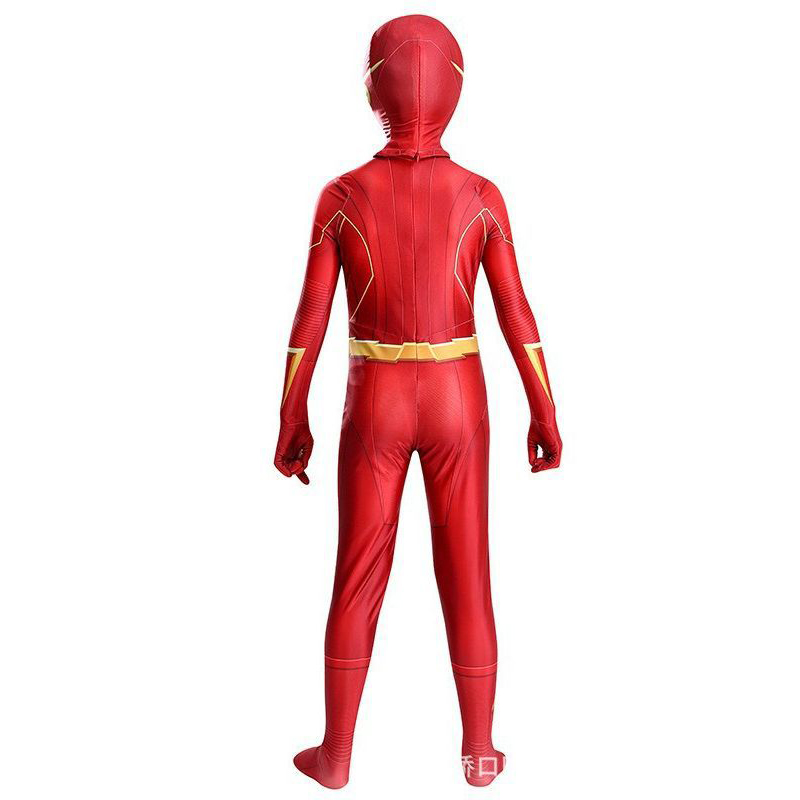 (110cm) DC Superhero The Flash Halloween Fancy Dress Costumes Child Boys Flash Chest Costume