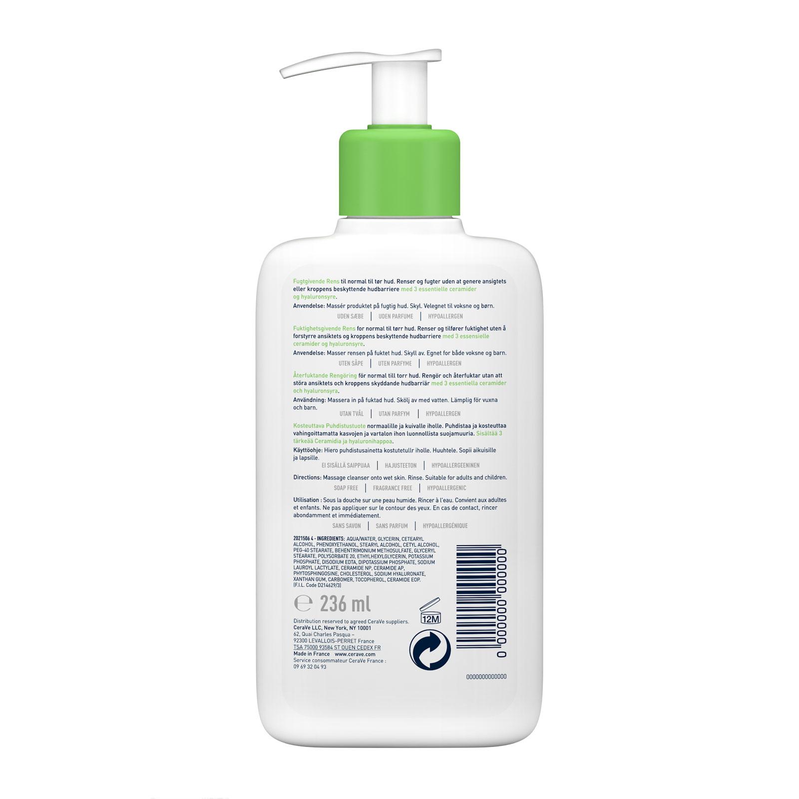 CeraVe Hydrating Cleanser with Hyaluronic Acid for Normal to Dry Skin 236ml