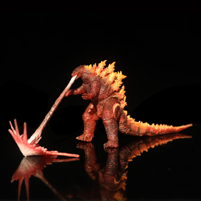 Red Burning Godzilla Action Figures Movable Joints