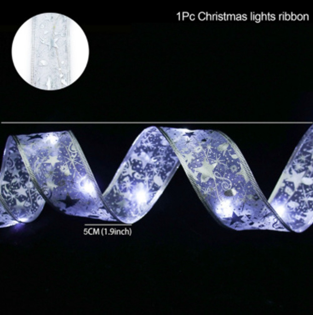 (Gold Ribbon Warm White 10M 100led) Christmas Fairy Lights Indoor Outdoor 33FT 100LED Christmas Decorations Battery Fairy Lights Ribbon String Lights Curtain Lights Christmas Tree Lights for Christmas Decorations Xmas Decor Warm White RGB